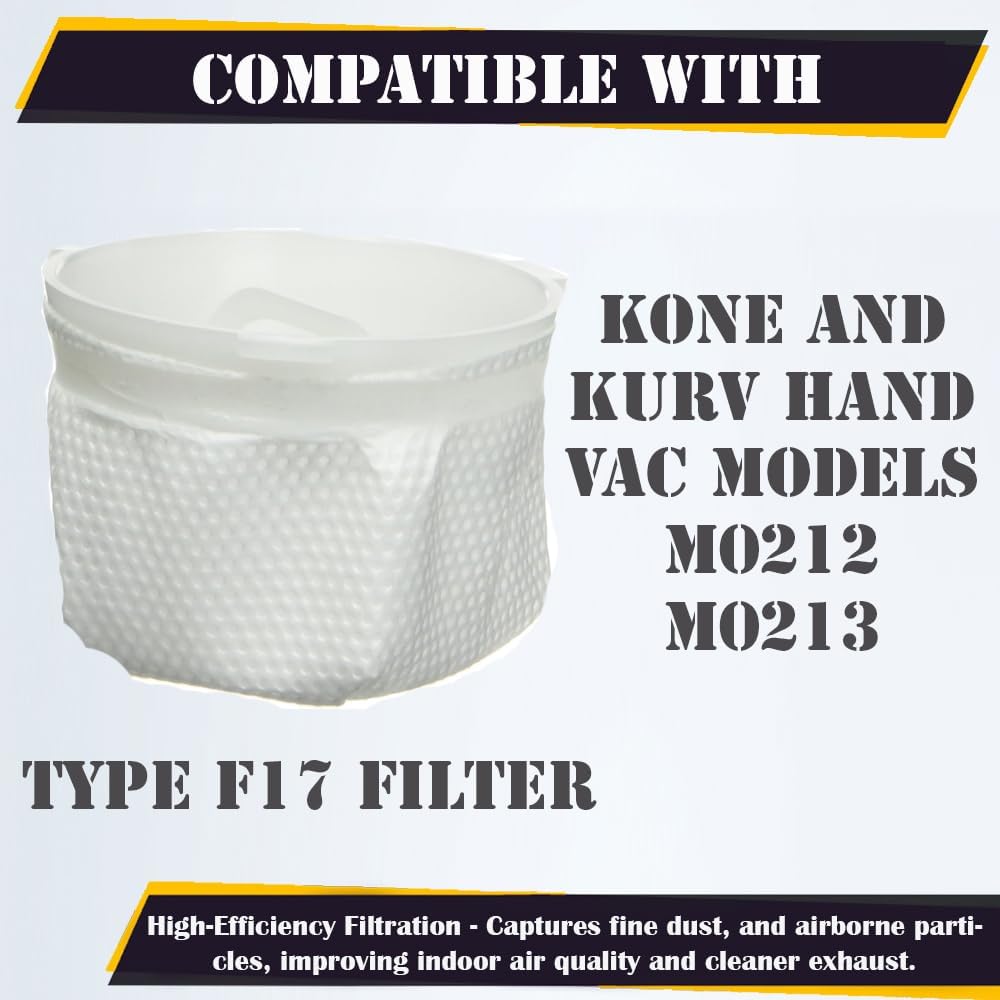 Topvacuumparts Vacuum Cleaner Dust Cup Filter2-Pack Dust Cup Filter Replacement for Dirt Devil Kone & Kurv Hand Vac M0212 M0213, Fits Part #F632