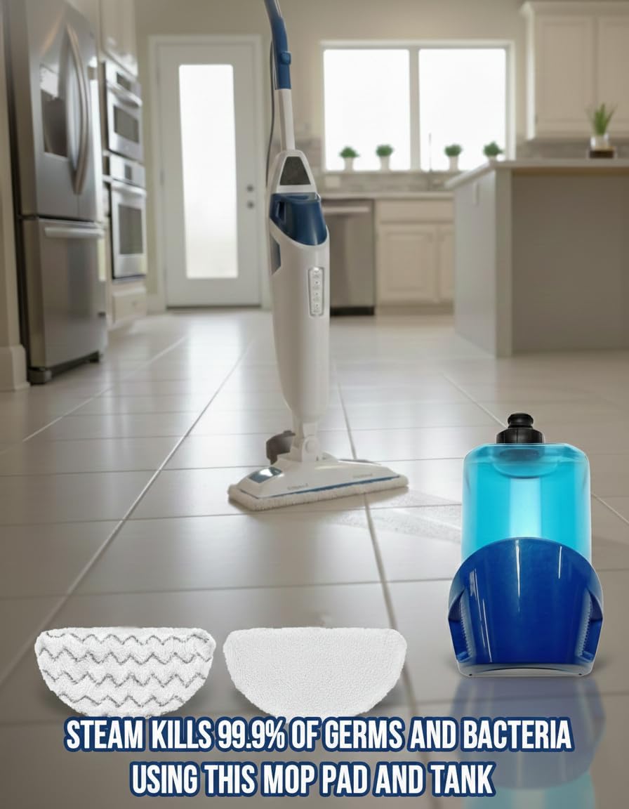 Topvacuumparts Steam Mop Pads and Water Tank Compatible with Bissell PowerFresh 1940 Series 19402 19408 19409 1940F 1940Q 1940T 19405 #5938,2038412
