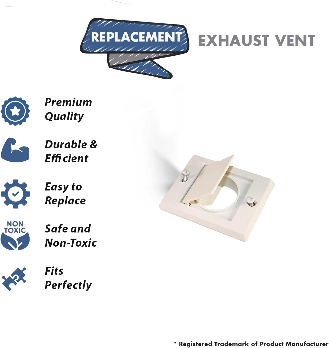 Topvacuumparts Replacement Part For Canplas-Hayden Central Vacuum Exhaust Vent Cap 1Pk # Compare To Part 793030W
