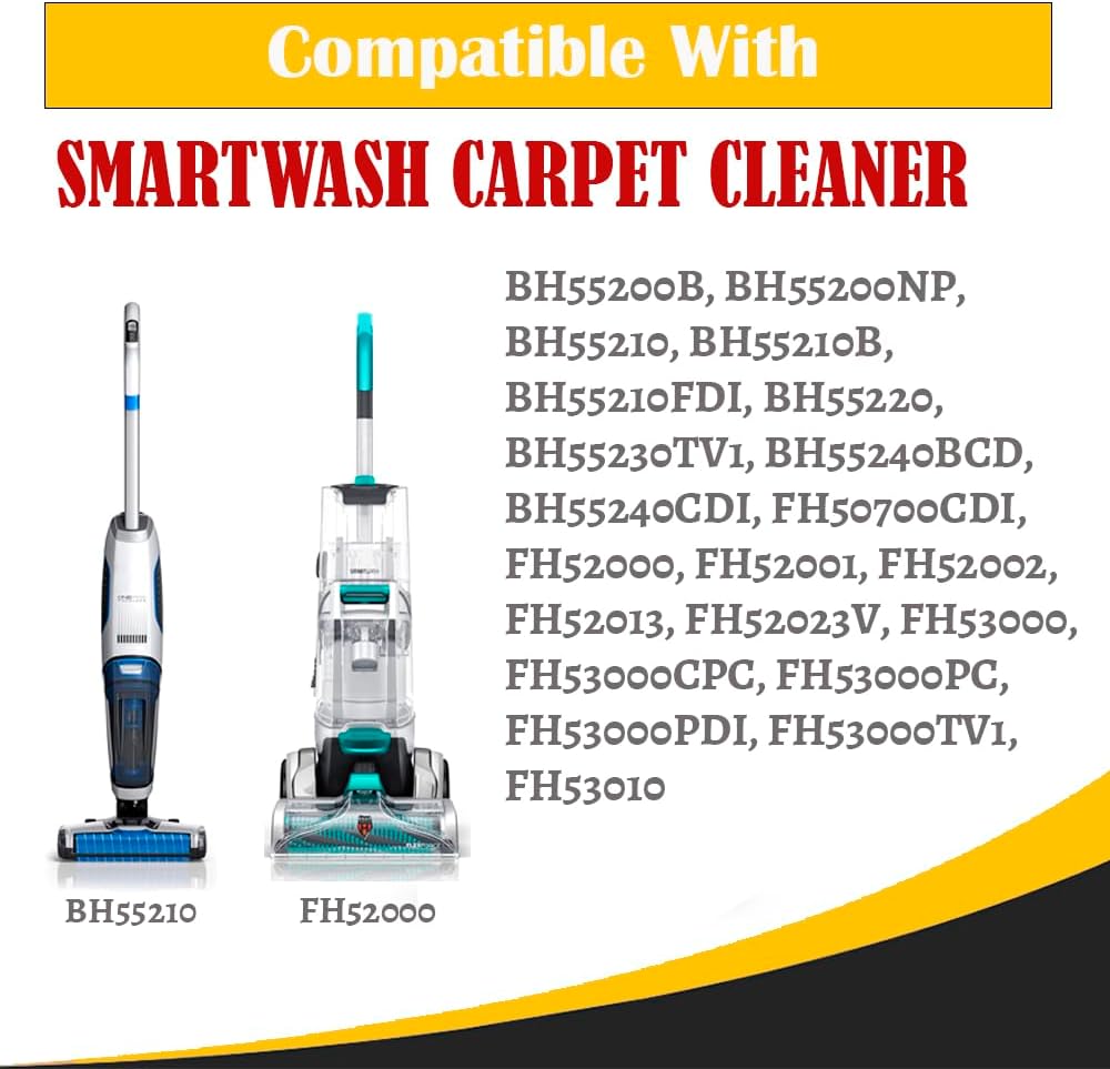 Topvacuumparts Replacement Solution Tank Cap for Hoover Carpet Cleaner SmartWash FH52000, Onepwr FloorMate Jet BH55210, PowerDash Pet Machine, 4PK