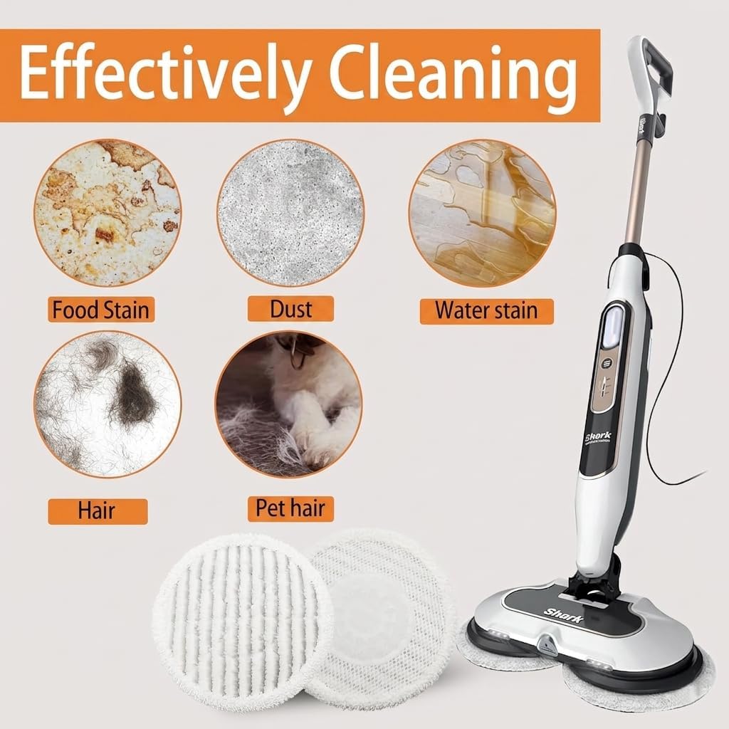 Topvacuumparts Steam & Scrub All-in-One Replacement Pads for Shark S7001 S8201 S8001 S7201 S7000AMZ S7000 S7005 Hard Floor Steam Mops #XKITP7000-10PK