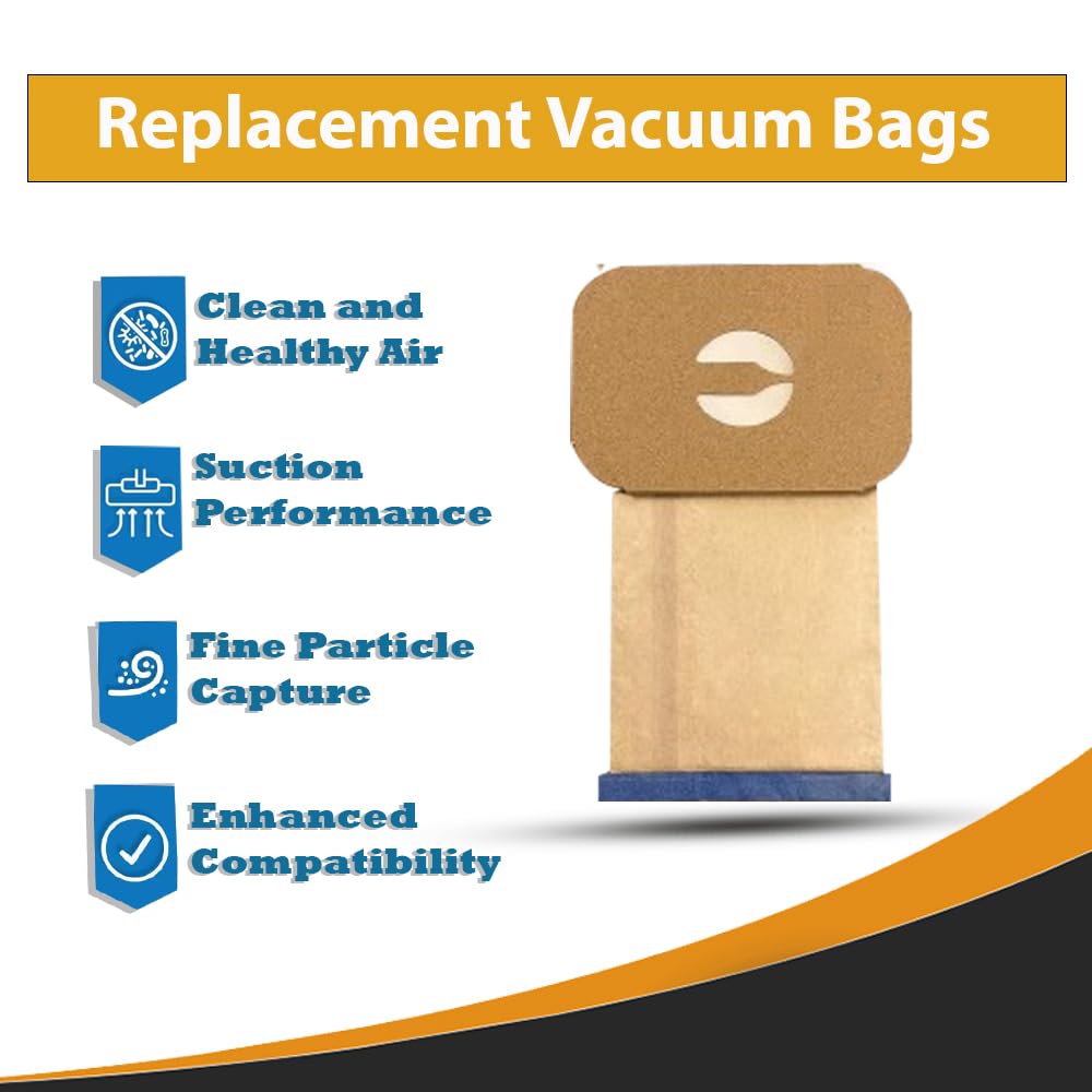 Topvacuumparts Vacuum Bags for Electrolux Canister - Style C - (Bag of 10)
