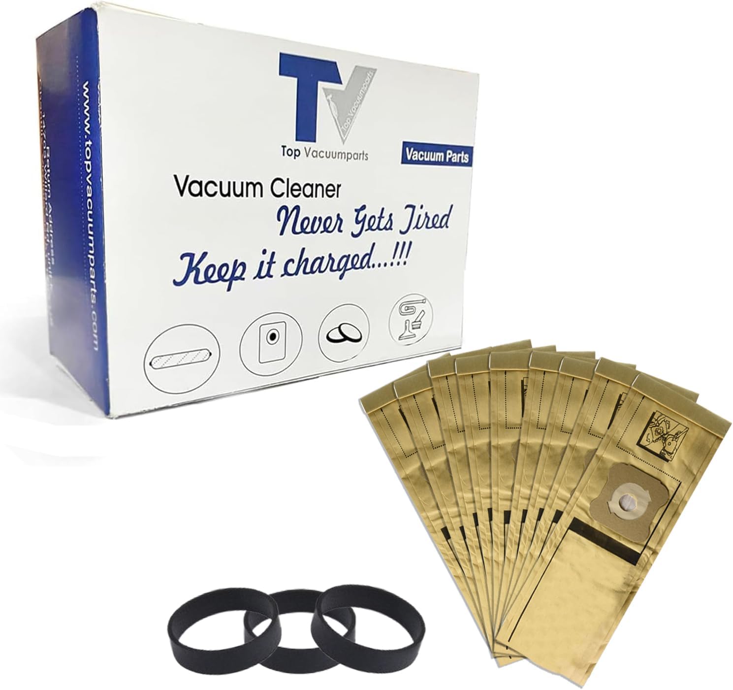 Topvacuumparts Kirby G4/G5 Kit: 9 HEPA Bags & 3 Belts Replaces #197394 ...