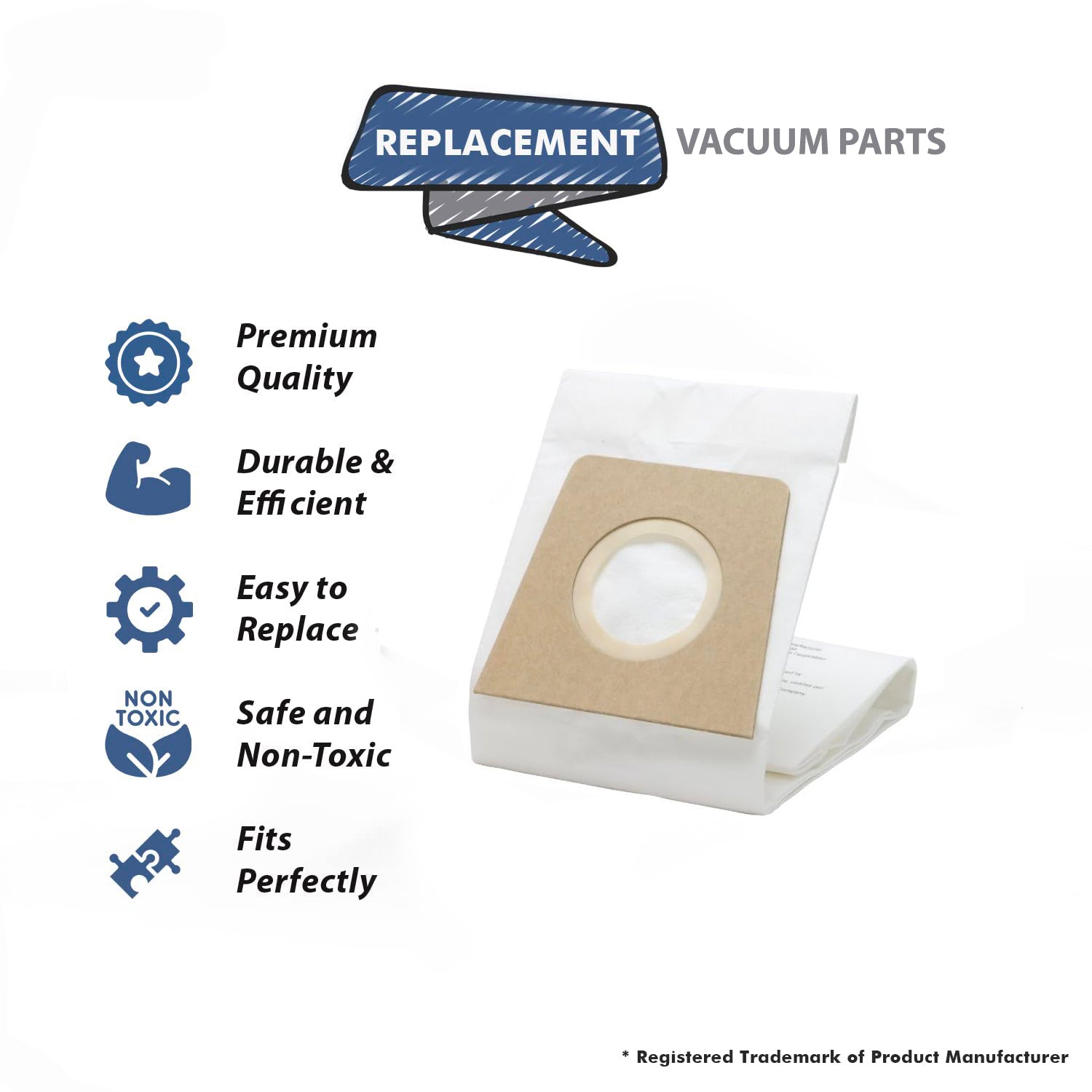 Topvacuumparts Replacement Part For Dirt Devil Vacuum Cleaner Paper Bags 3pk # compare to part 65703A-6