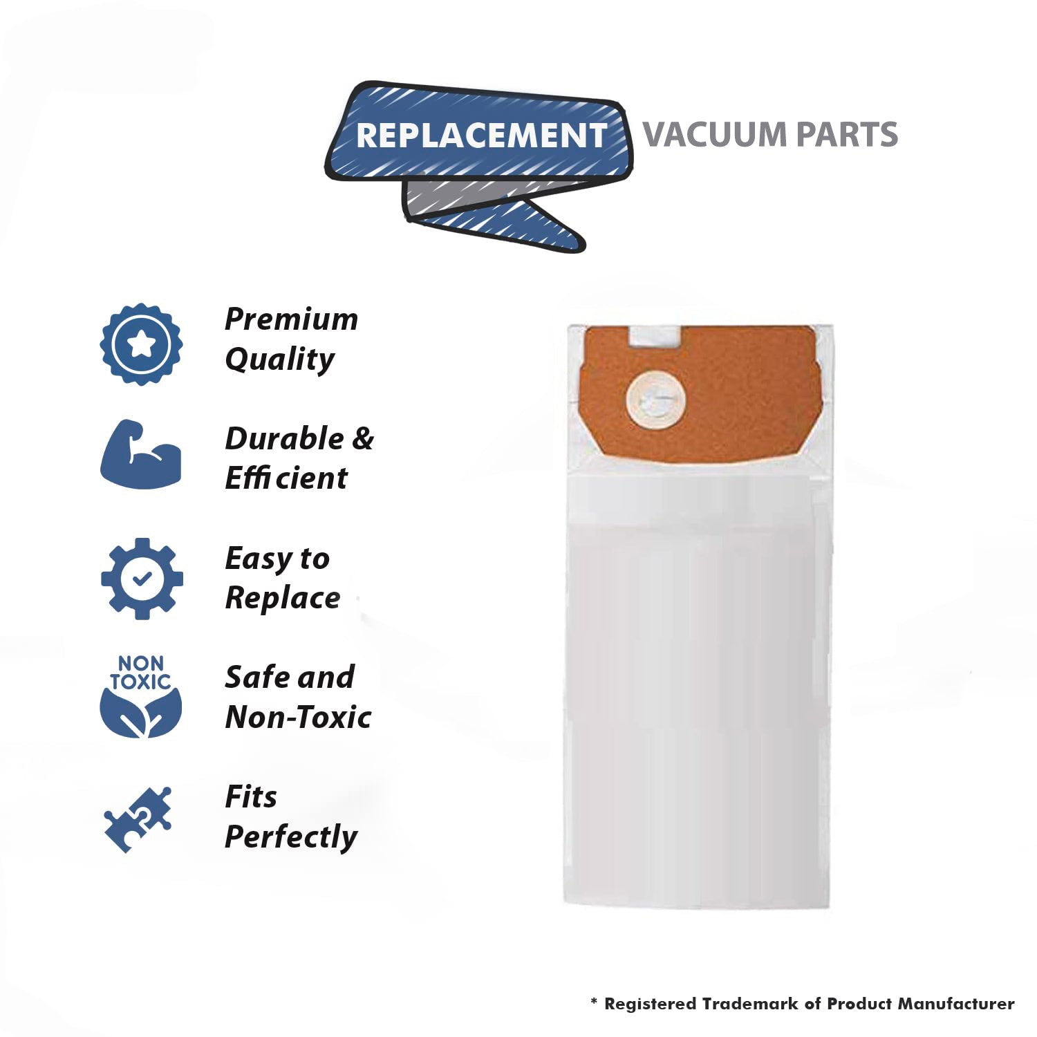 Topvacuumparts Vac Replacement Part For Eureka Vacuum Cleaner (3 Bags) # compare to part 67702A-6