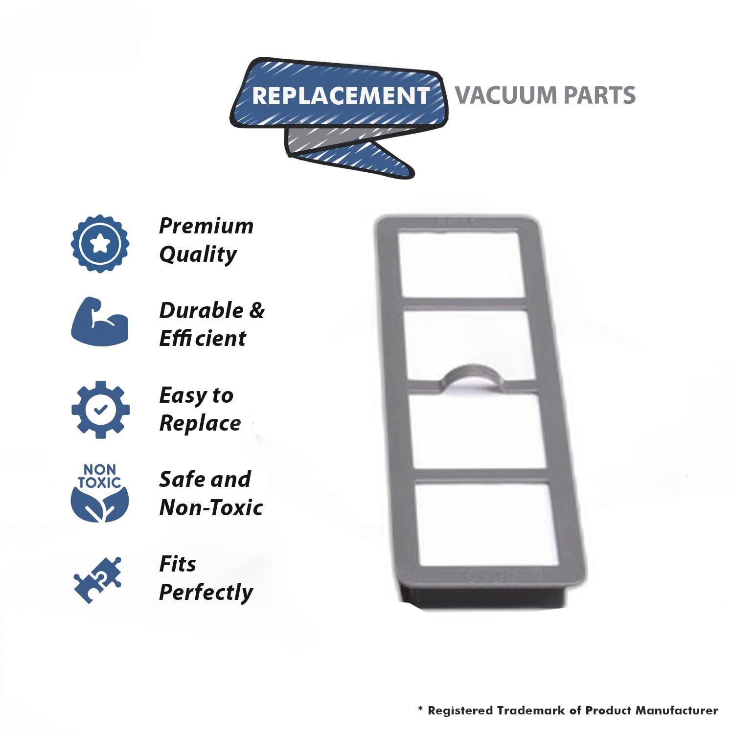 Topvacuumparts Replacement For Eureka 4230, AS1052AX Upright Vacuum Cleaner Style EF6 Filter # Compare to Part 67826A-4