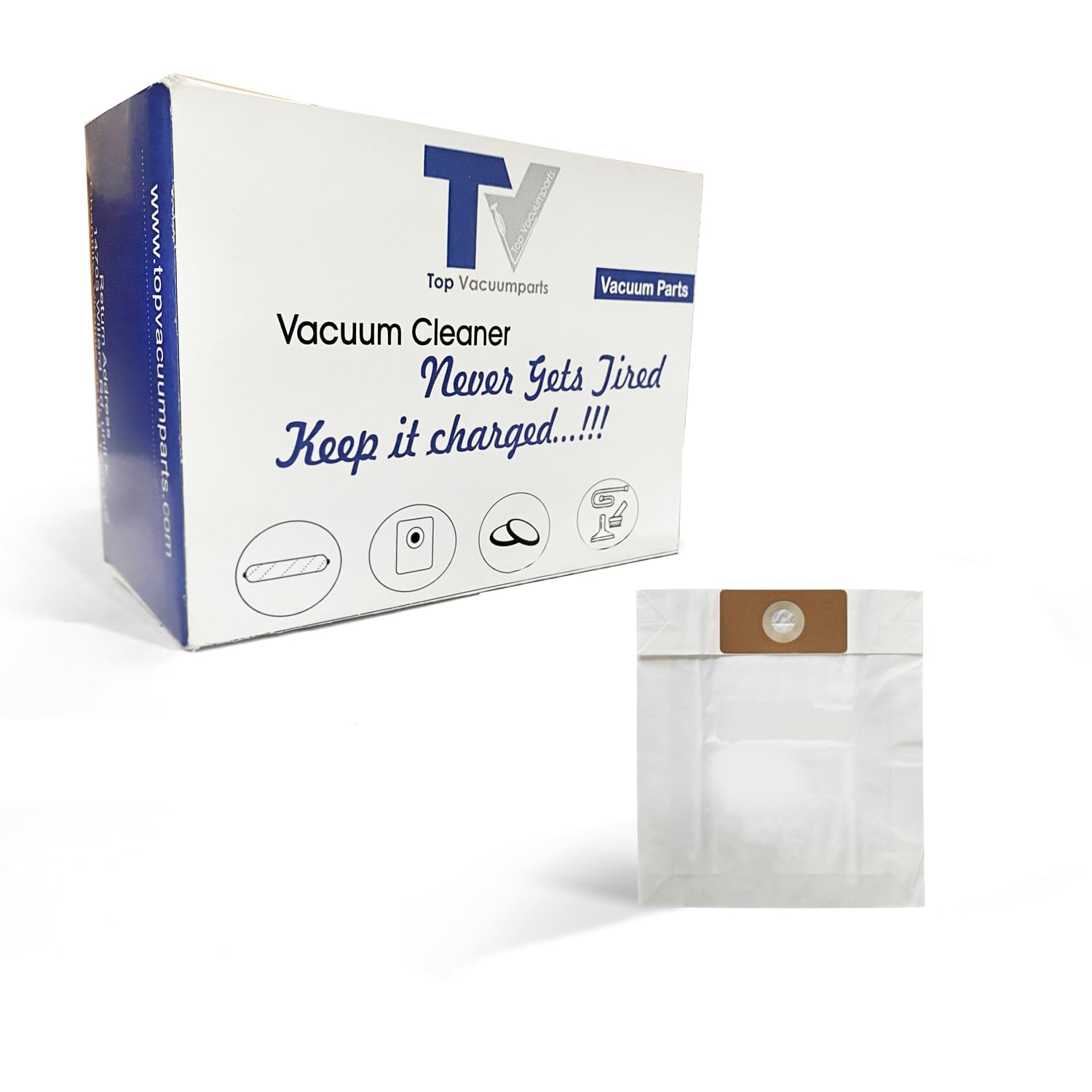 Topvacuumparts Replacement For Eureka SC6093 Commercial Upright Vacuum Cleaner Wide Area Paper Bags (3 Bags) # Compare to Part 68103