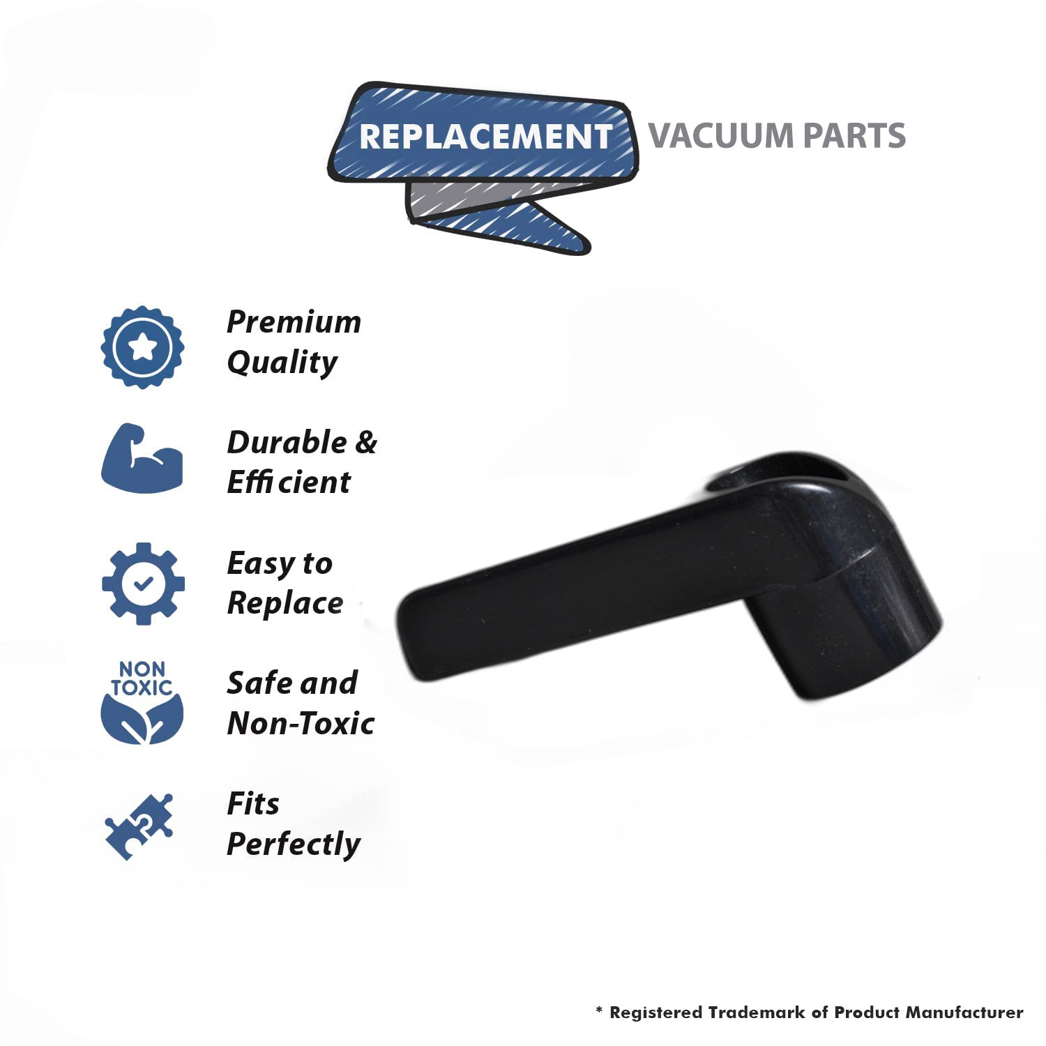 Topvacuumparts Replacement Part For Evolution-Bernina CR68 Vacuum Cleaner Black Cord Upper Hook # compare to part 700120301