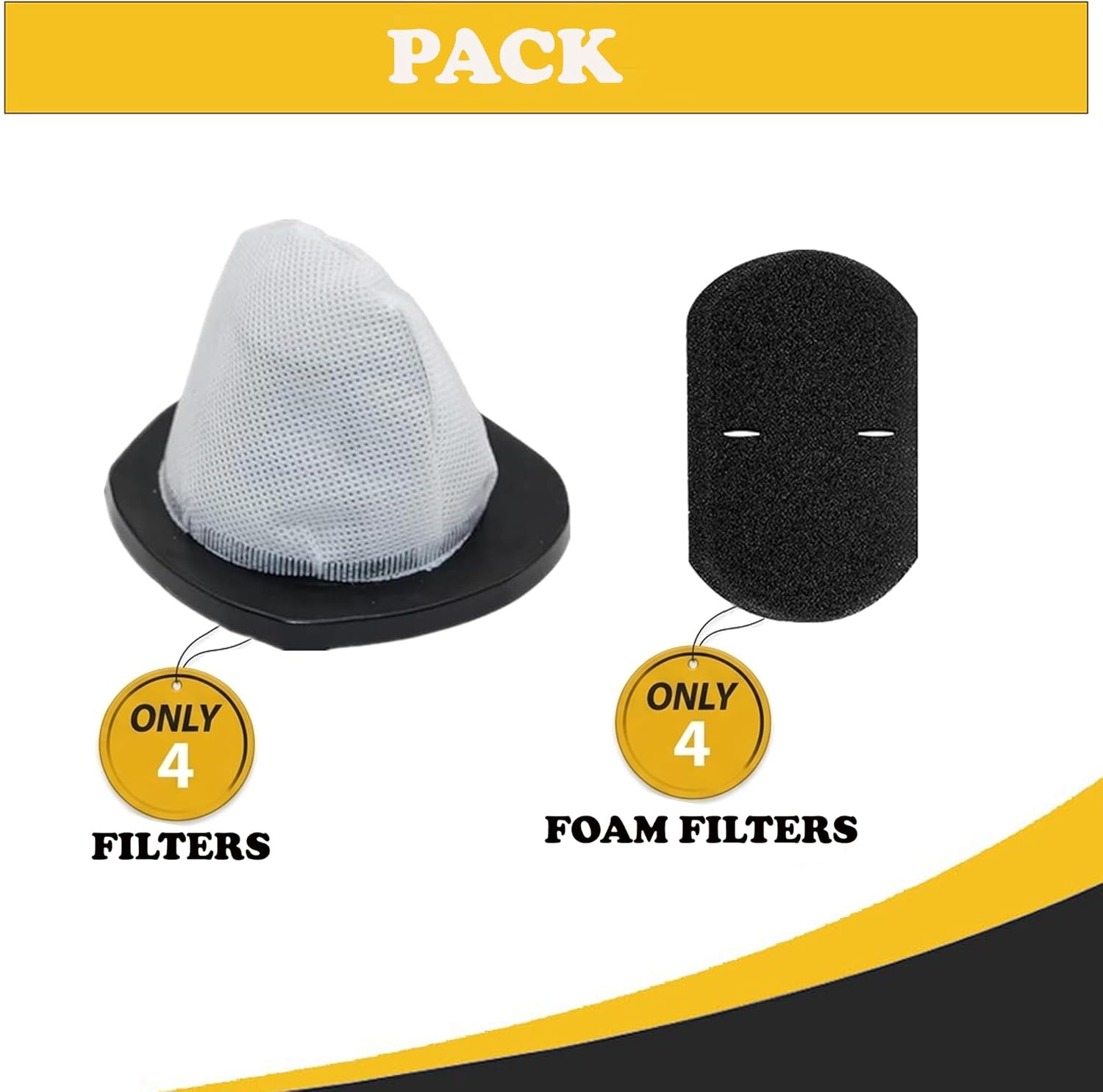 Topvacuumparts 4 PK 2030 Filters Replacement for Bissell 2030 20303 20306 20307 20309 2030H 2030V 2030X 2030Z 2030L Vacuum Cleaner# 1611501 & 1611500