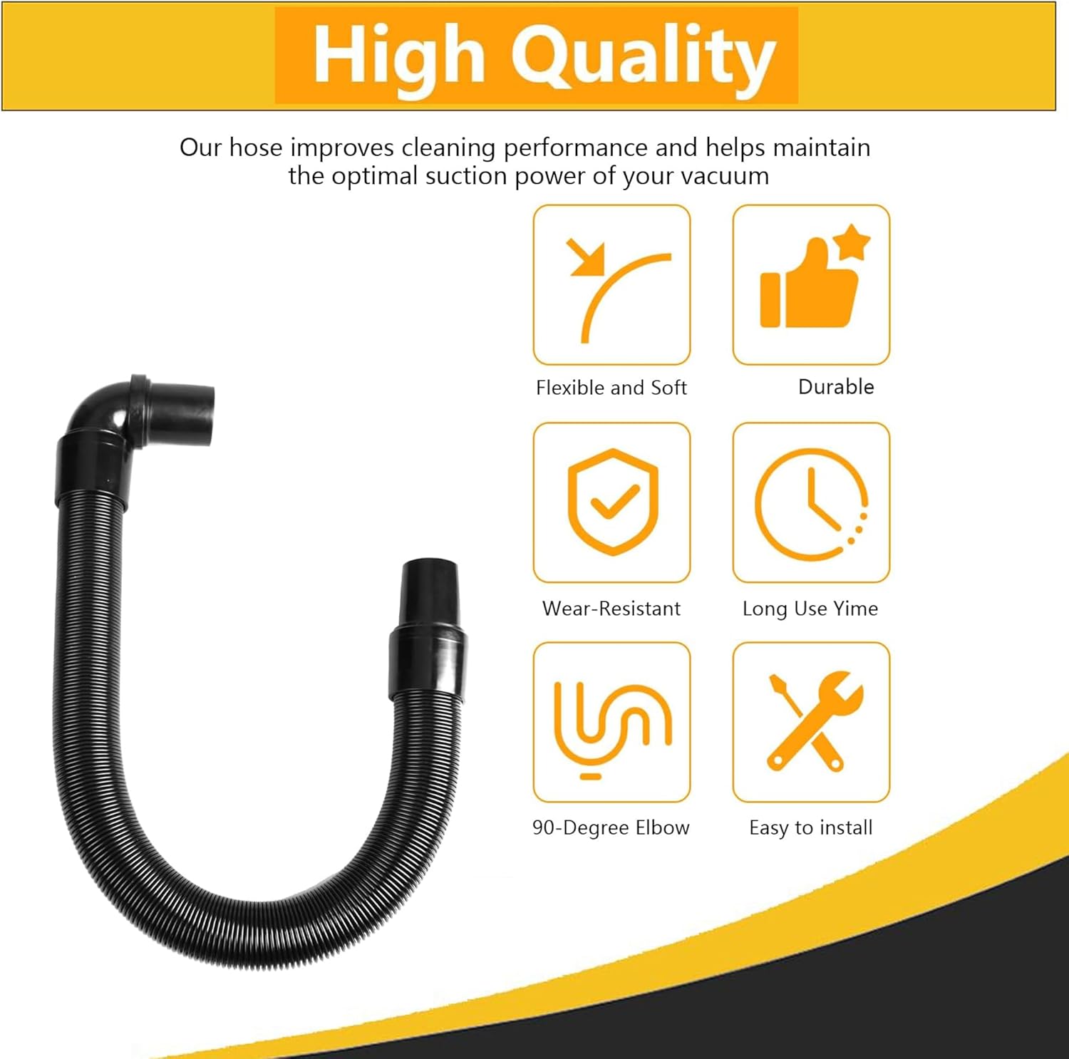 Topvacuumparts 103048 Static-Dissipating Backpack Vacuum Hose | Fits ProTeam Super Coach, Model 6 & More | Replaces 1-1/2-Inch Cuff Hoses
