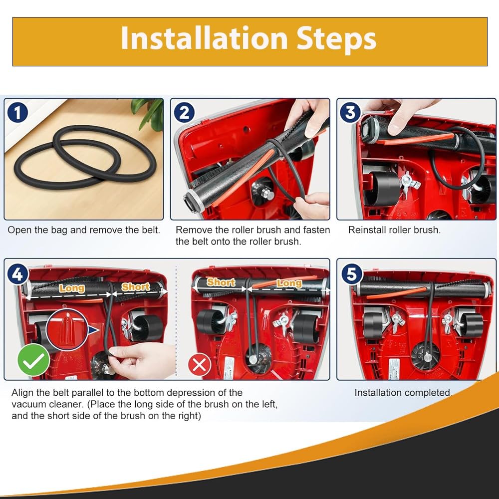 Topvacuumparts 6 Belts For Eureka, Sanitaire SC679 Commercial Vacuum Belts 30563B