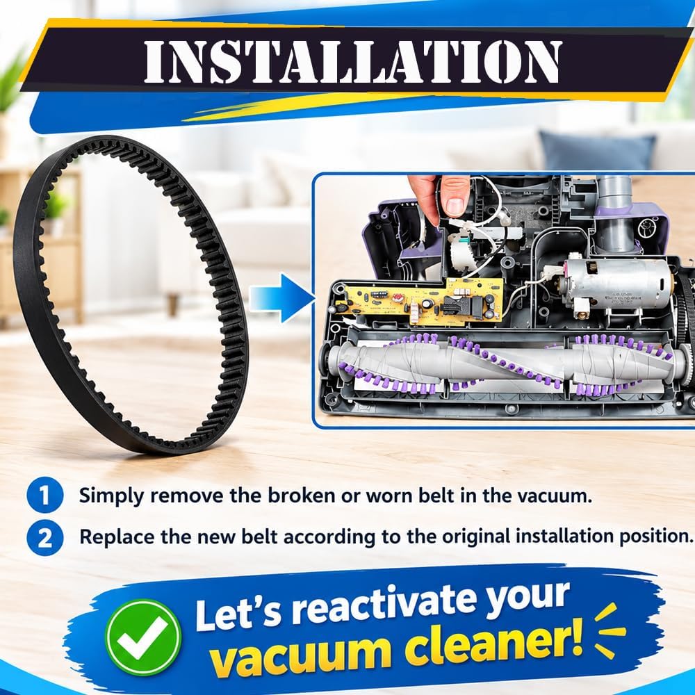 Topvacuumparts Replacement Motorized Floor Brush Belt for Shark Navigator NV350, NV360 NV351, NV353, NV42, NV70,NV80 Compatible, Motorized #Part117FFJ