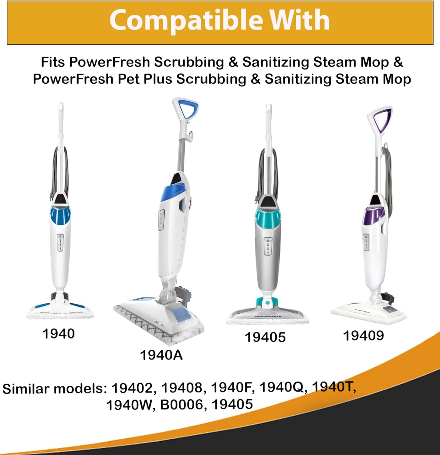 Topvacuumparts Steam Mop Pads and Water Tank Compatible with Bissell PowerFresh 1940 Series 19402 19408 19409 1940F 1940Q 1940T 19405 #5938,2038412