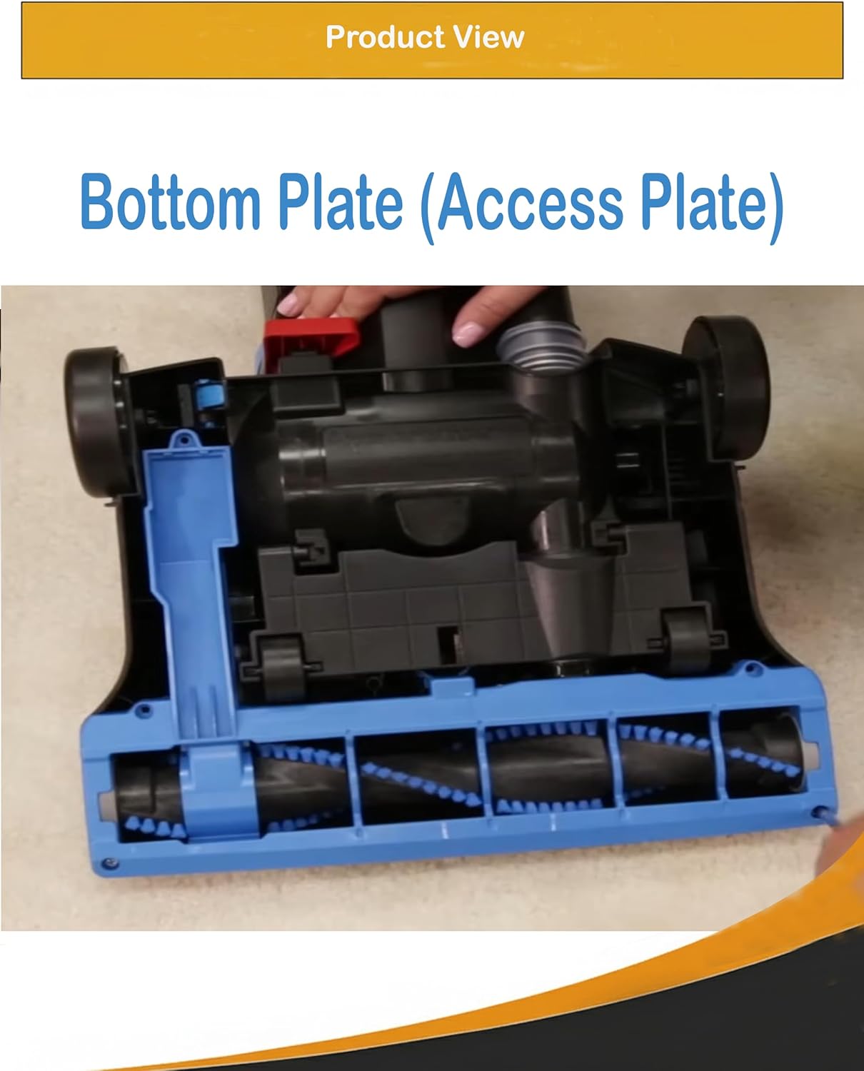 Topvacuumparts Replacement Bottom Base Plate for Bissell Powerforce Helix 2191 1700 Series - Includes 1 Brush Roll & 2 Belts - Blue