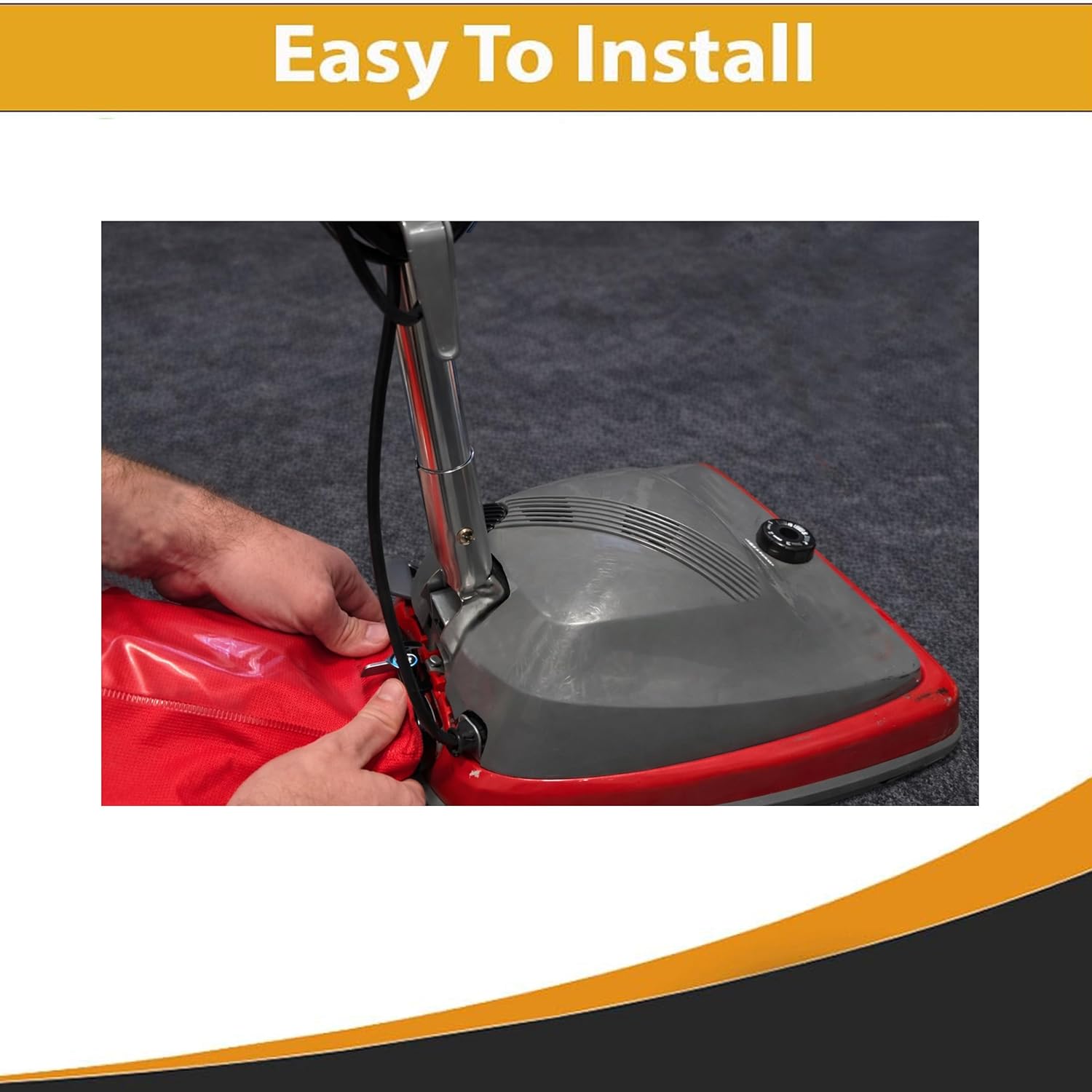 Topvacuumparts Reusable Red Cloth Shakeout Bag Assembly (18 Qt) for Sanitaire SC679K SC679J Tradition Upright Commercial Vacuum #24716C-30