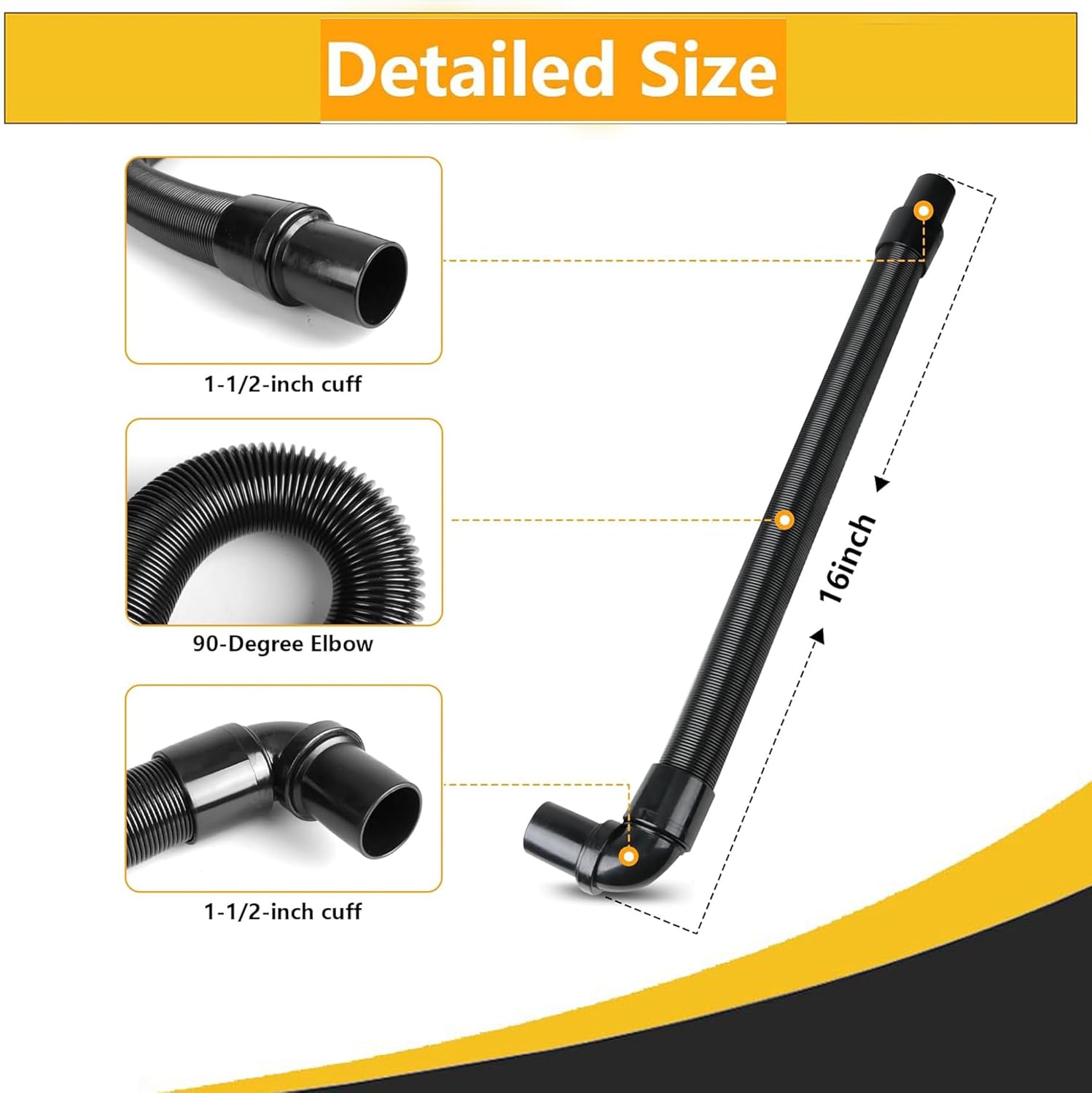 Topvacuumparts 103048 Static-Dissipating Hose Fits ProTeam Super Coach & Model 6 | Includes 101338 56