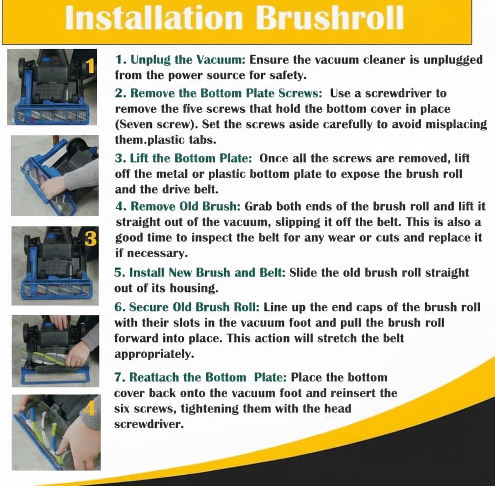 Topvacuumparts Replacement Bottom Base Plate for Bissell Powerforce Helix 2191 1700 Series - Includes 1 Brush Roll & 2 Belts - Blue