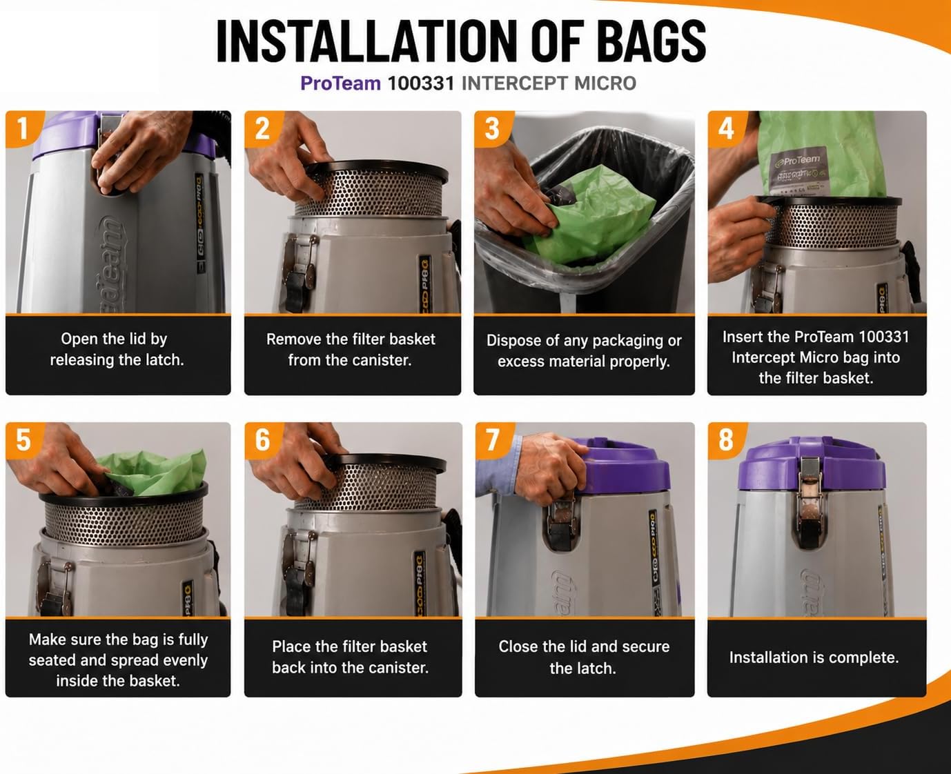Topvacuumparts Replacement for Proteam 10 Quart Backpack Vacuum Bags. 10 Pack Bundle # compare to part 100331