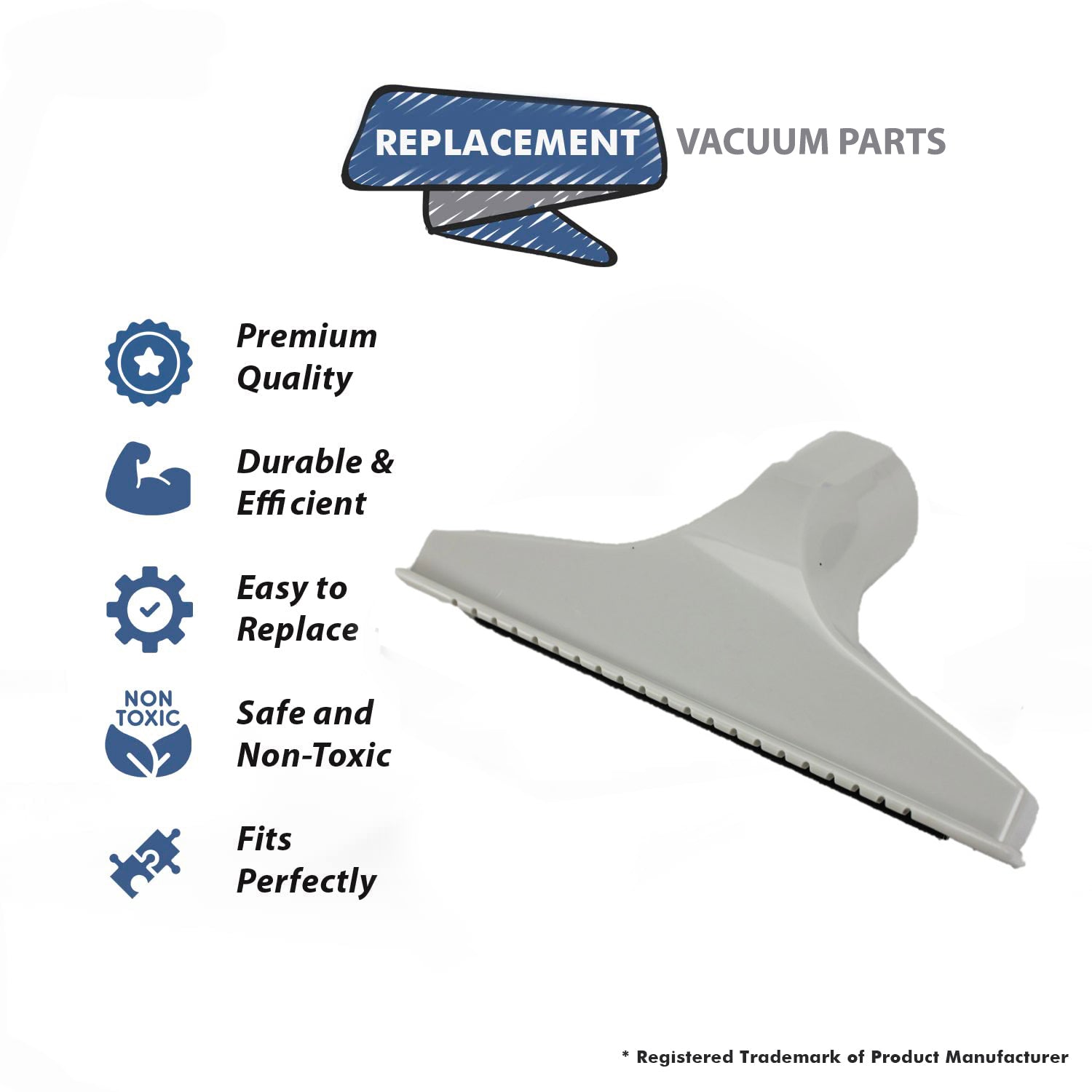 Topvacuumparts Replacement Part For Oreck Buster B White Upholstery Tool # compare to part 72030-01-0431