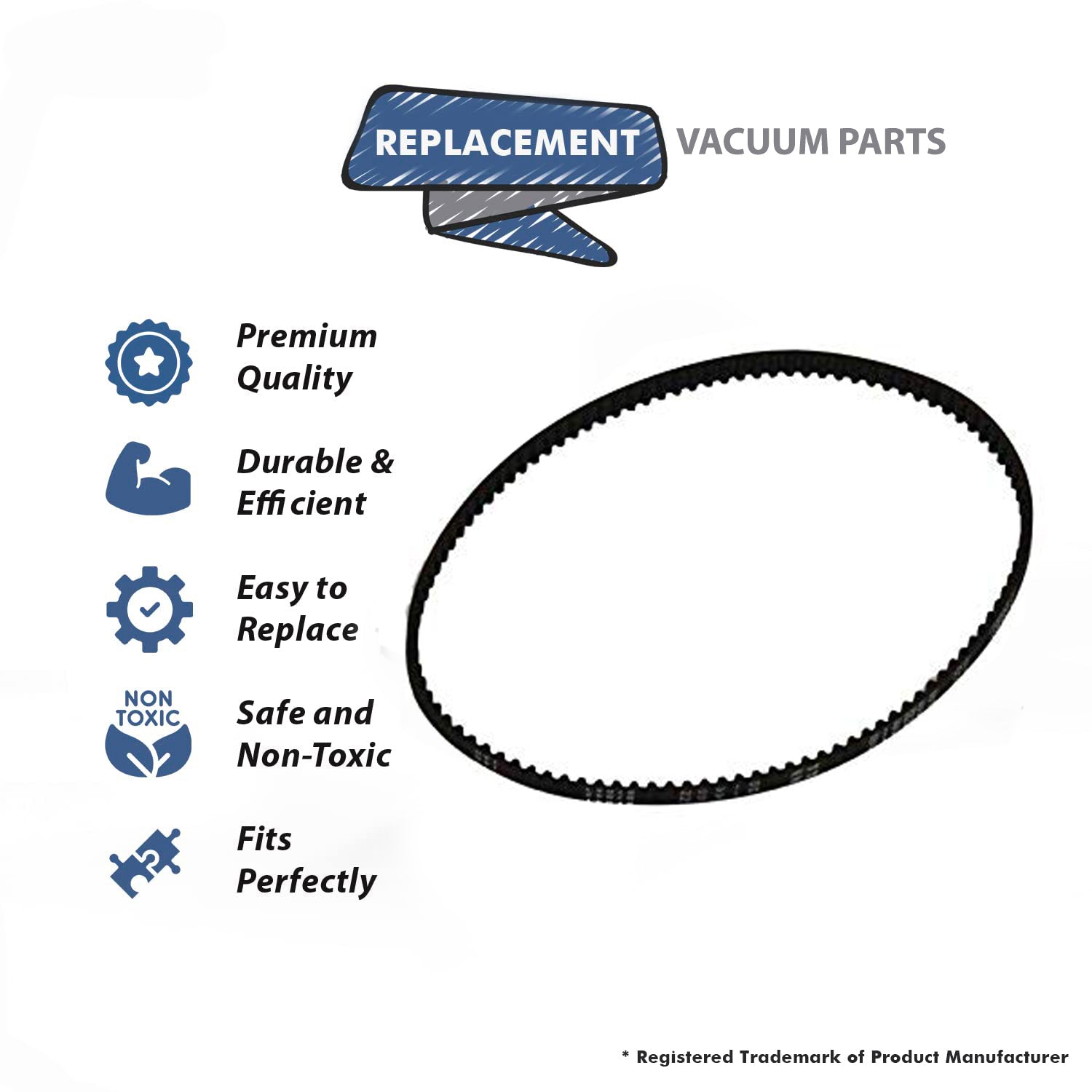 Topvacuumparts Replacement Part for HP Products TP210, T210, 7120, 7120C Vacuum Cleaner Ultra Belt # Compare to Part 7227-01