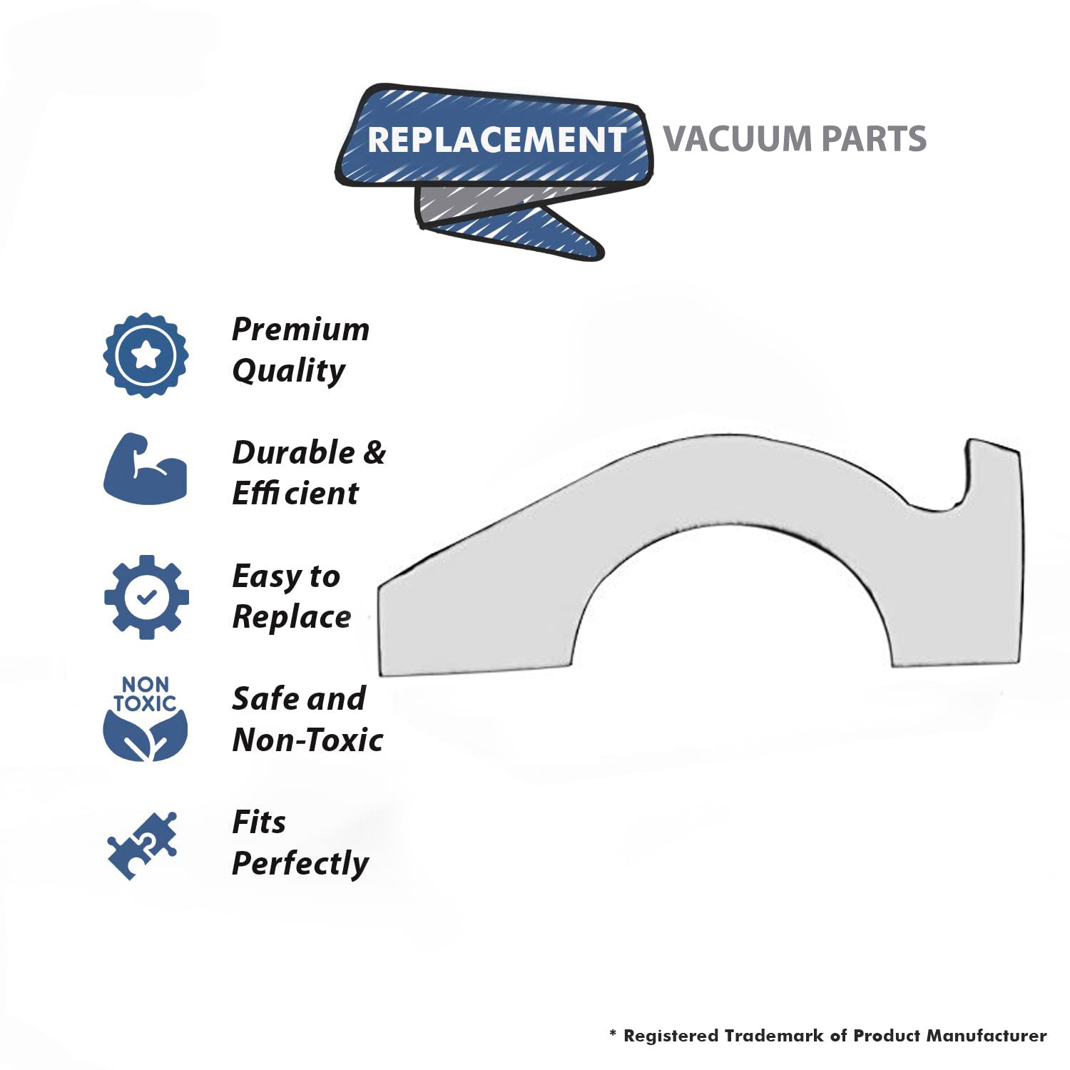 Topvacuumparts Replacement Part for Eureka Vacuum Cleaner Brushroll Seal Gasket 2Pk # Compare to Part 73153
