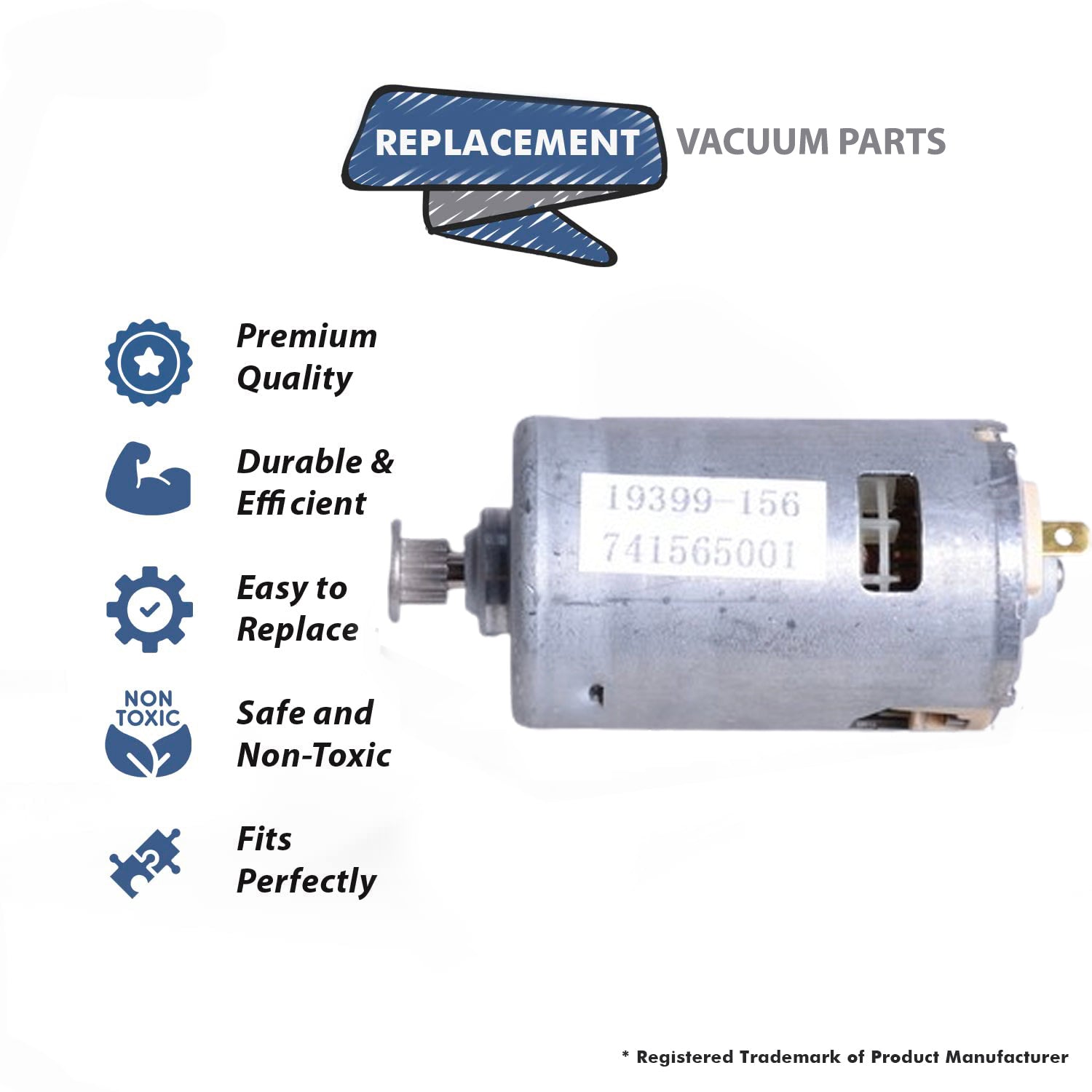 Topvacuumparts Replacement for Hoover UH72400, UH72401, UH72409 Windtunnel Air Upright Vacuum Cleaner Brushroll Motor # Compare to Part 741565001