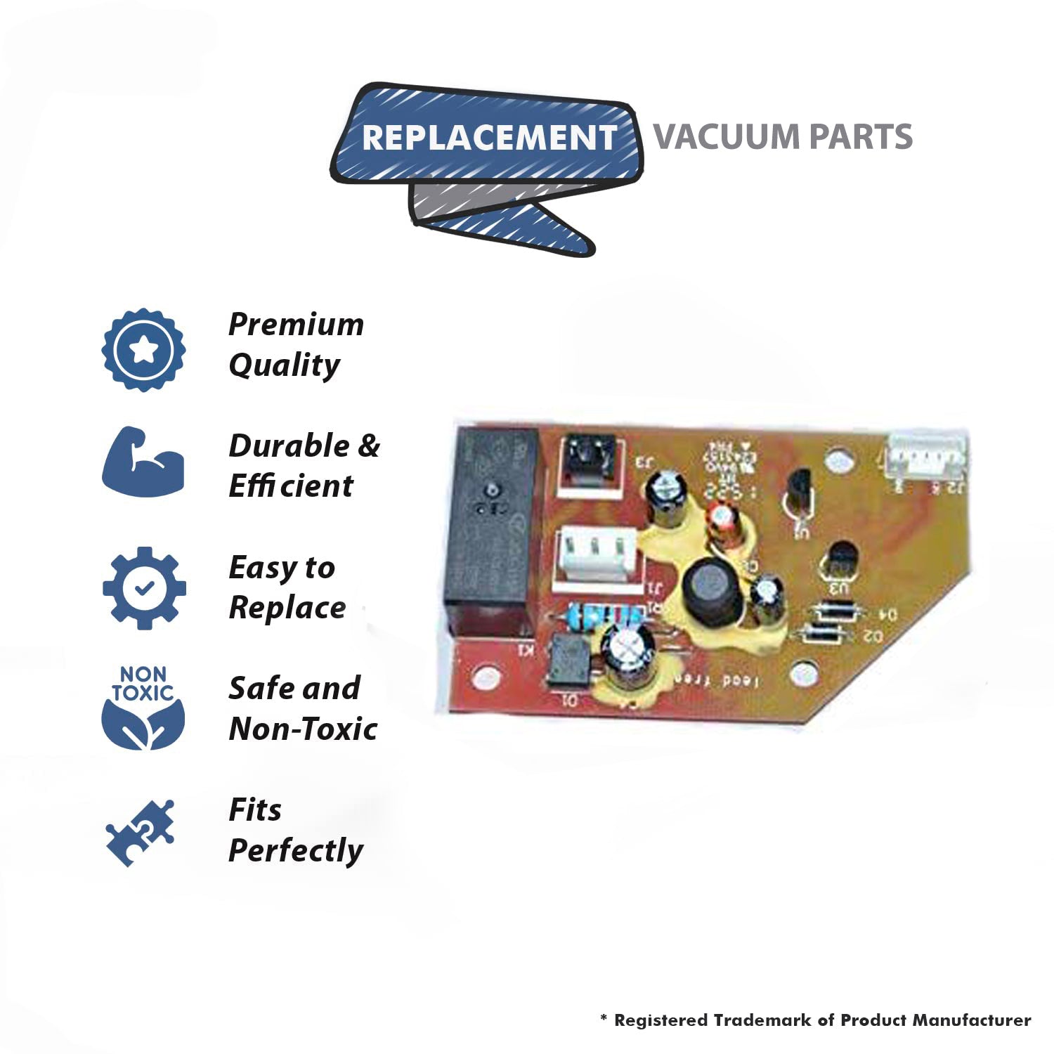 Topvacuumparts Main Circuit Board Replacement Part for Oreck U2000RB2L-1 Upright Vacuum Cleaner # Compare to Part 75993-01