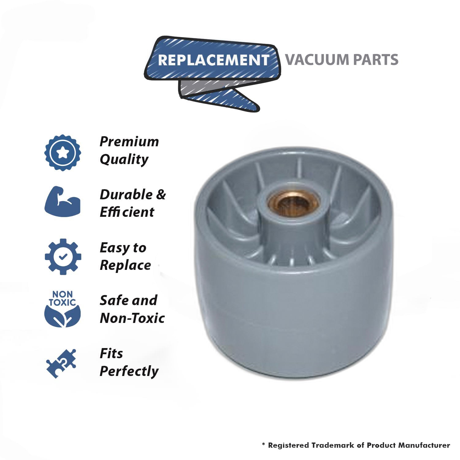 Topvacuumparts Replacement Part For Eureka SC9150 Vacuum Cleaner Front Wheel # compare to part 77117355N