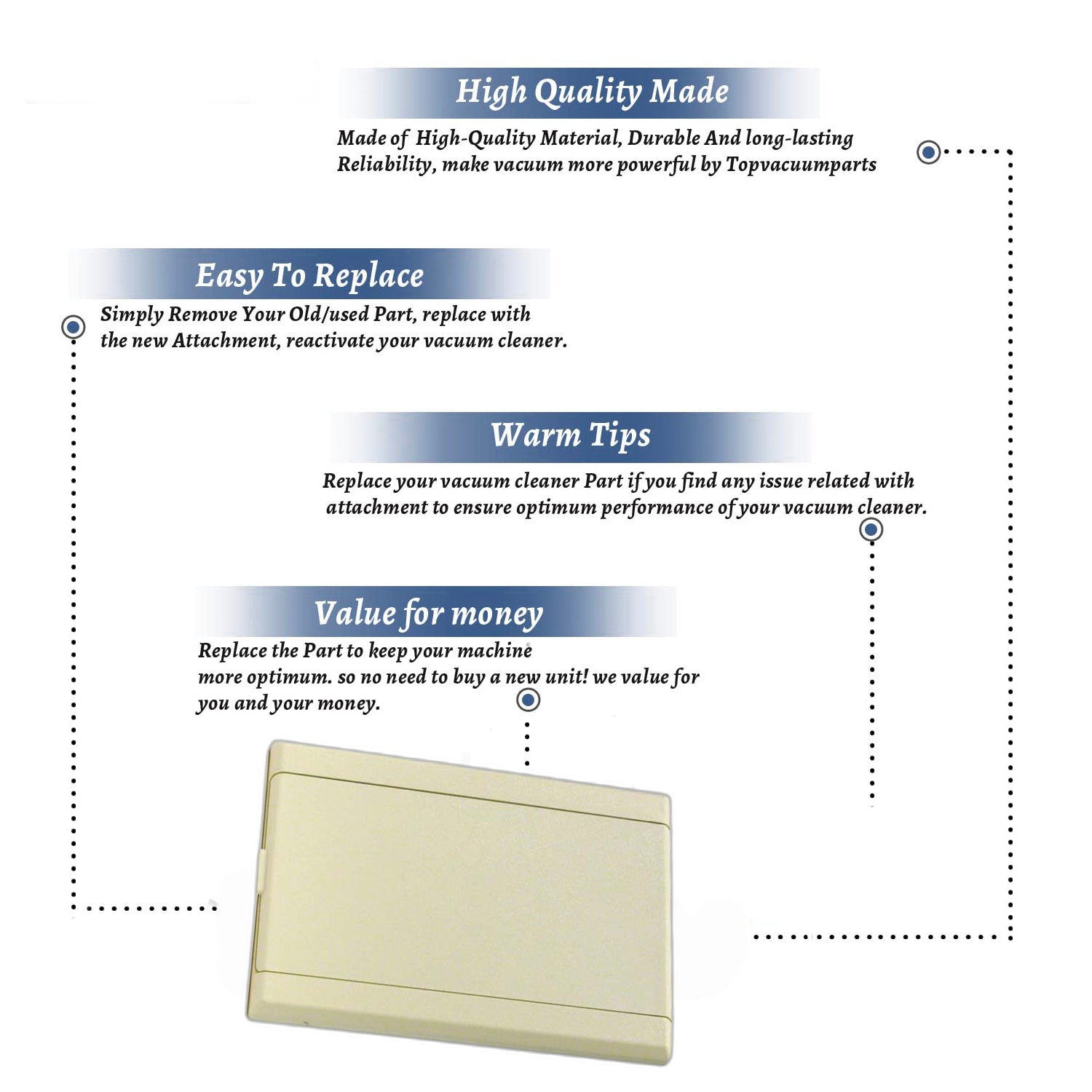 Topvacuumparts Replacement Part For Canplas-Hayden - Almon VACULINE VACUVALVE Inlet Door # compare to part 775590A