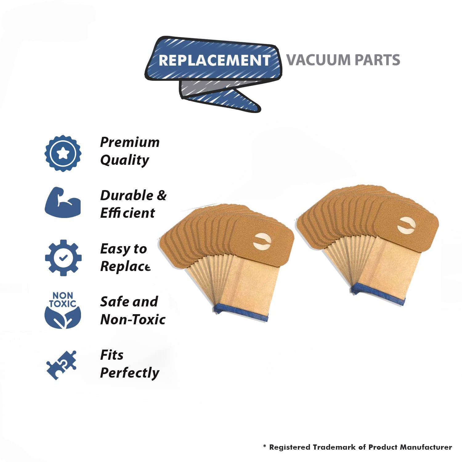 Topvacuumparts Replacement For Electrolux 25 Canister C Vacuum Sweeper Bags # compare to parts 805FPC