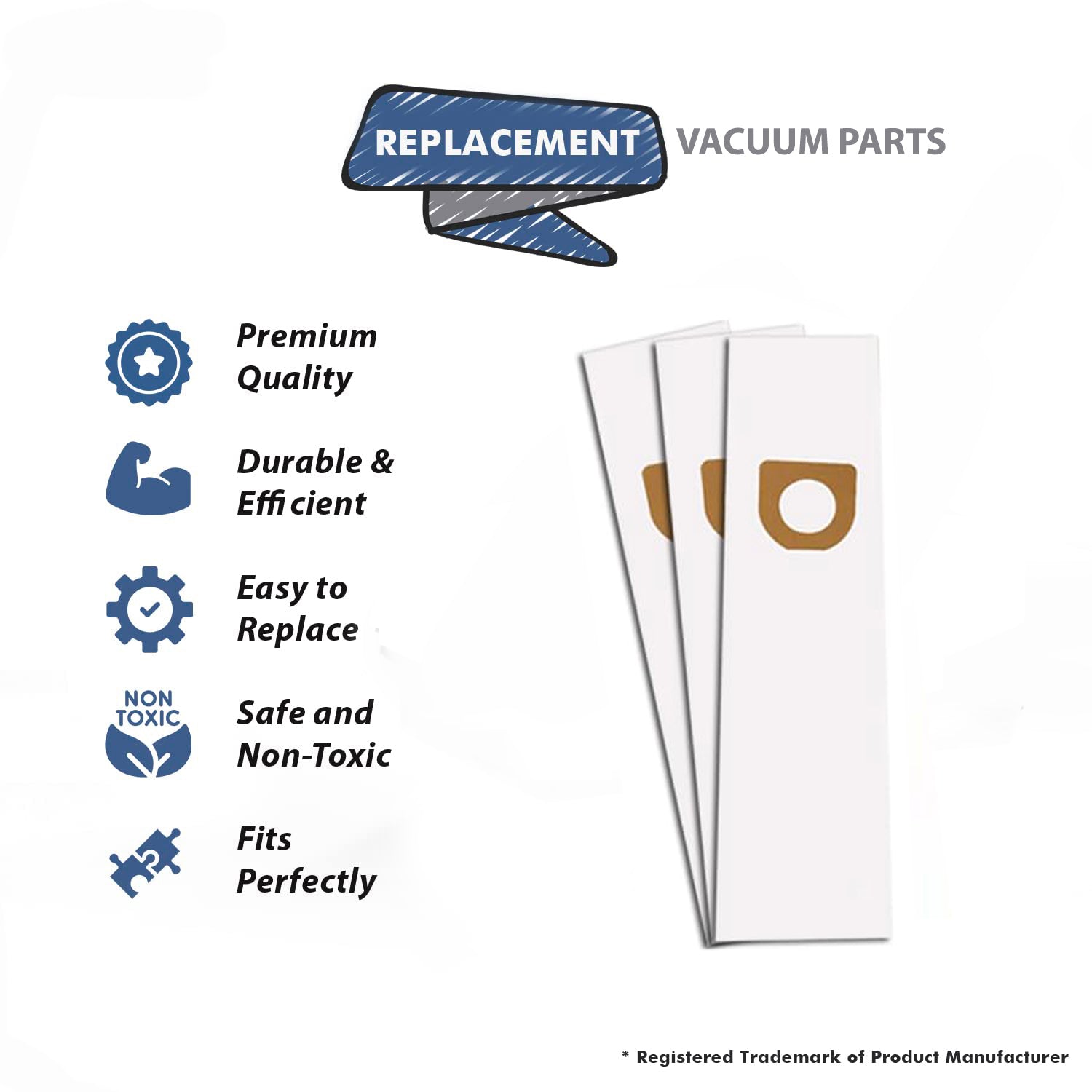 Topvacuumparts Replacement Part For Hoover Type A Upright Vacuums 3 Paper Bags # compare to part 4010001A
