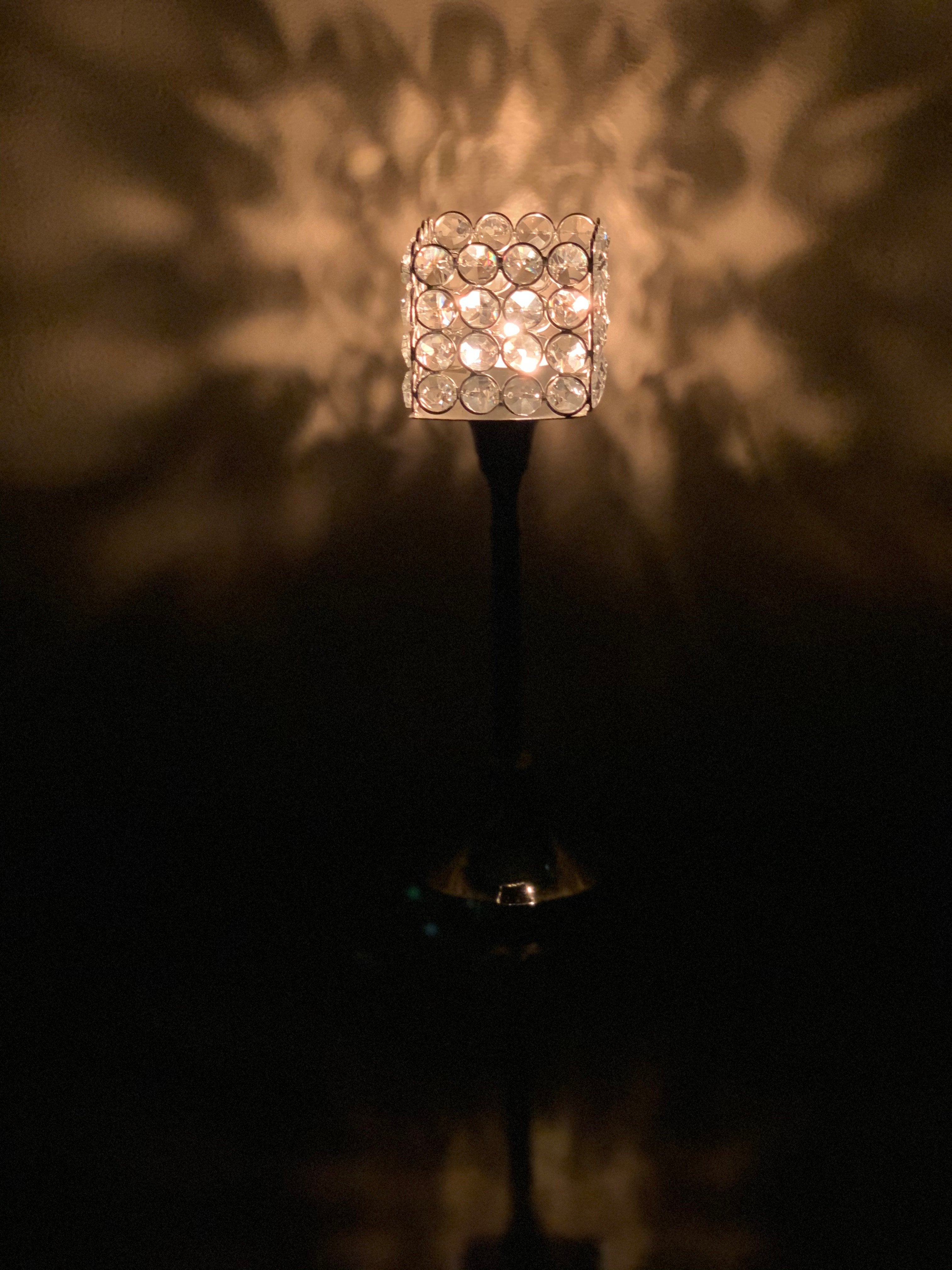 Hurricane Crystal Candle Holder (Square, 10