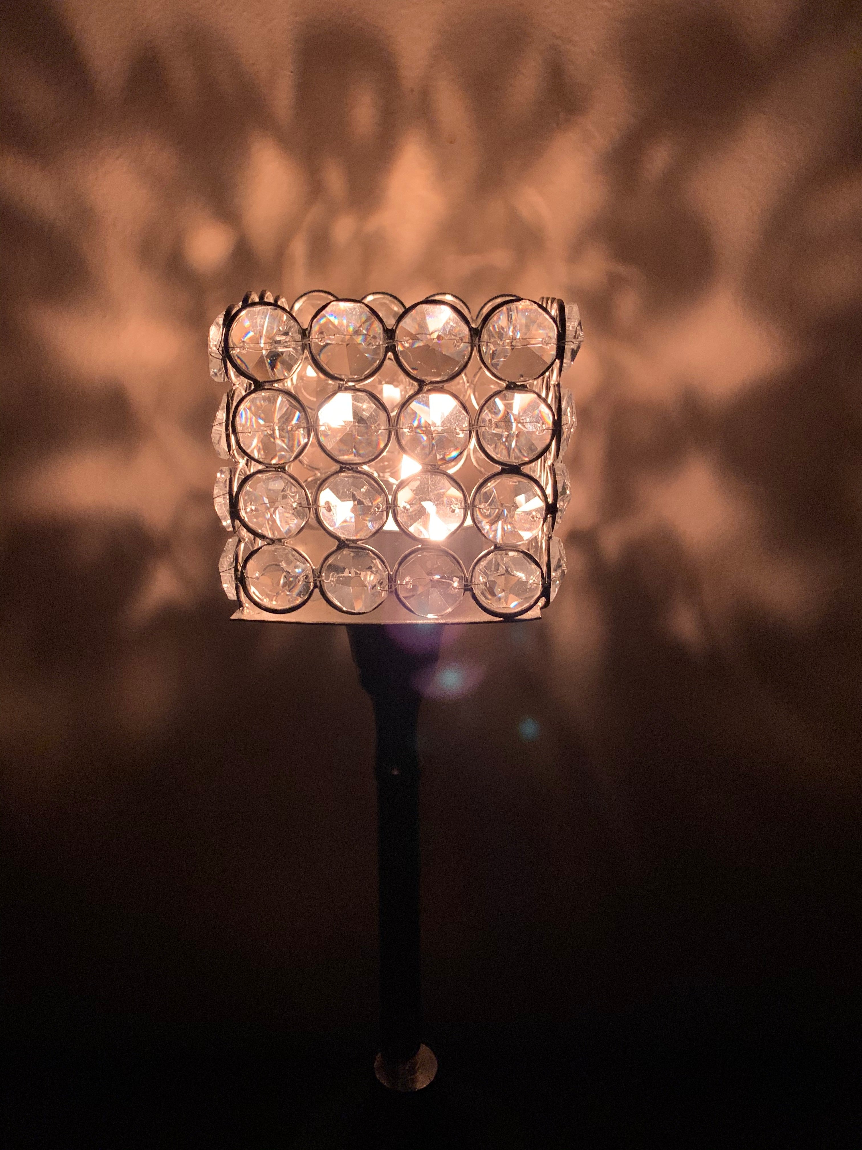 Hurricane Crystal Candle Holder (Square, 10