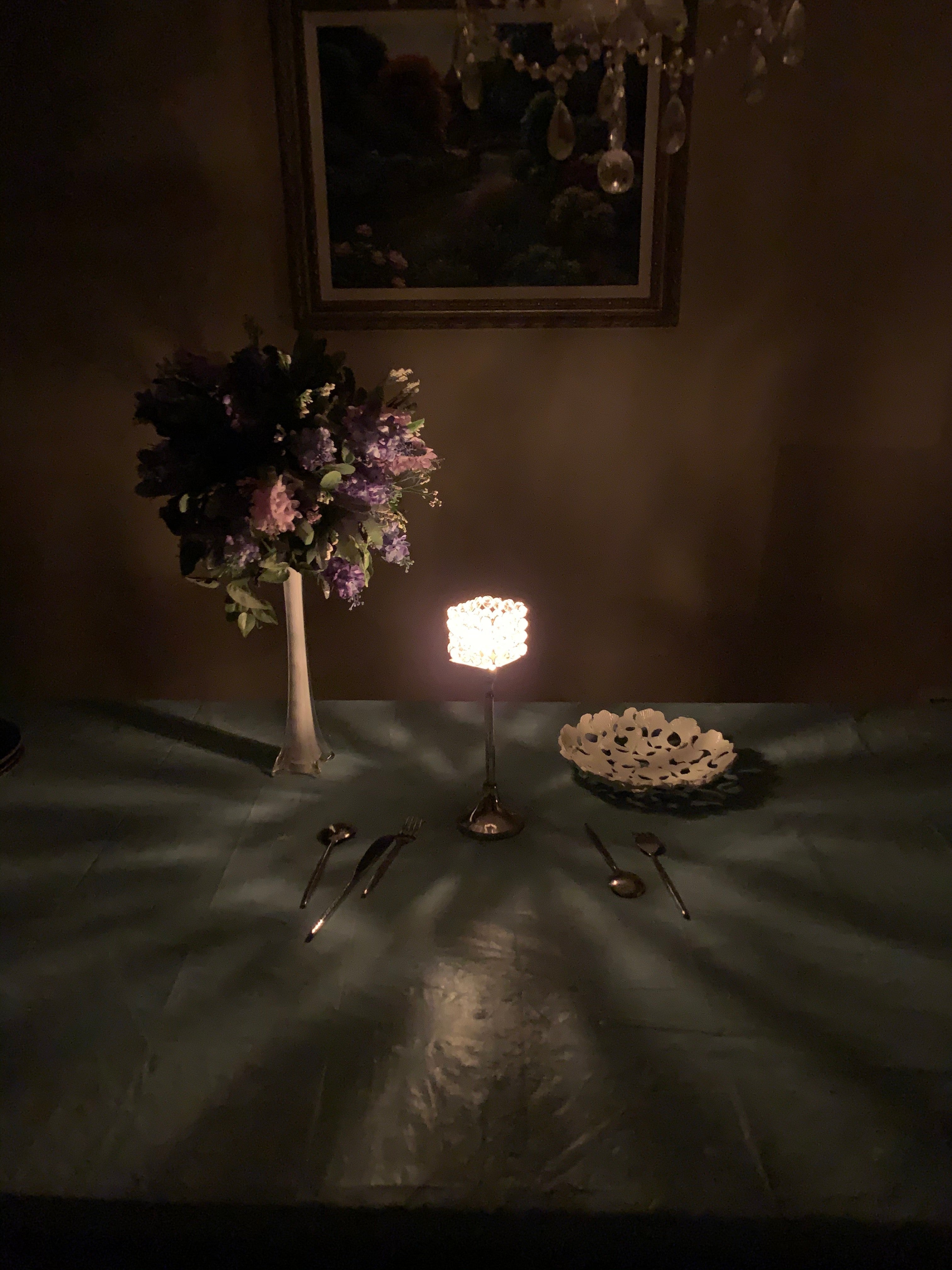 Hurricane Crystal Candle Holder (Square, 10
