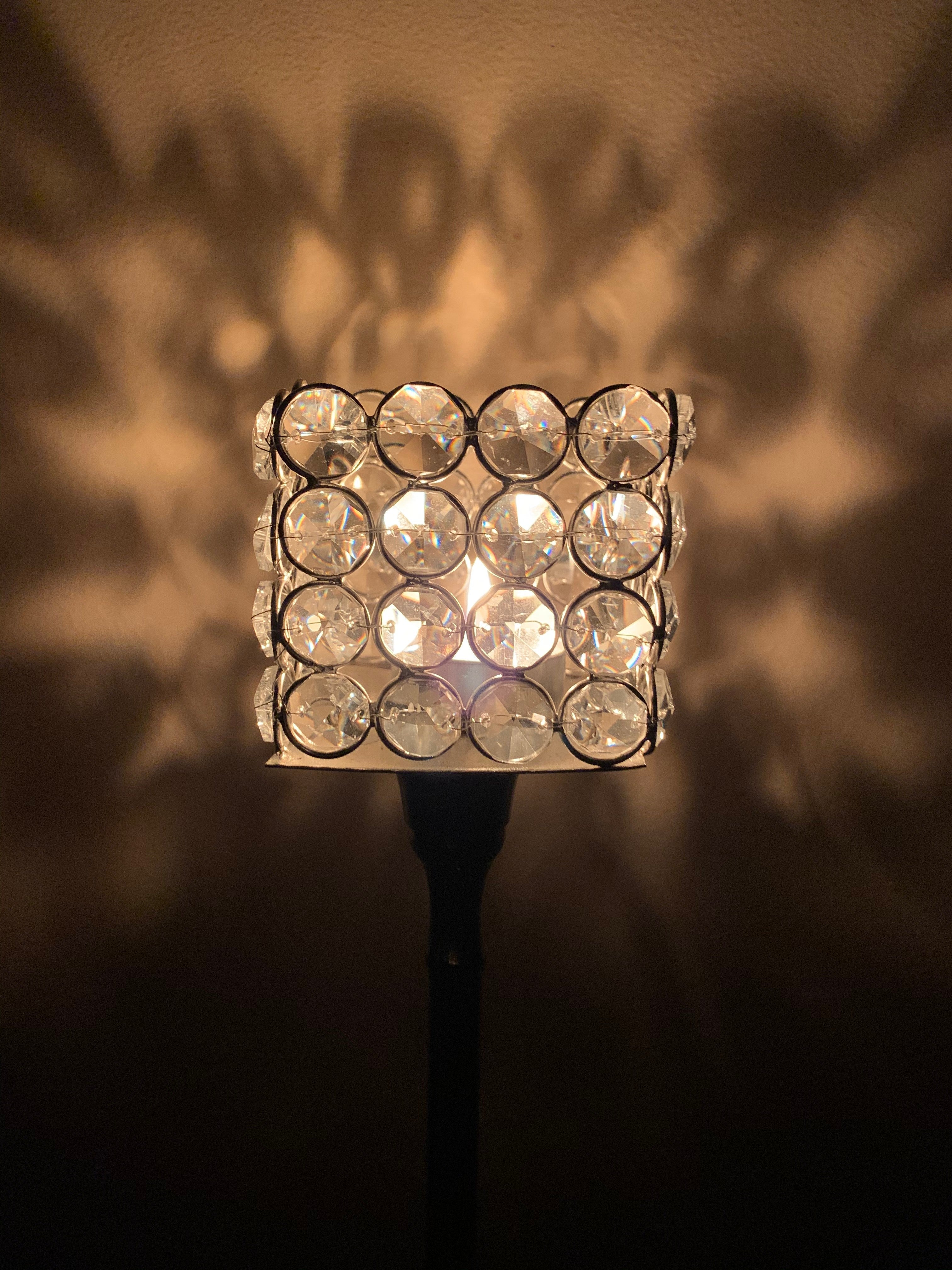 Hurricane Crystal Candle Holder (Square, 10
