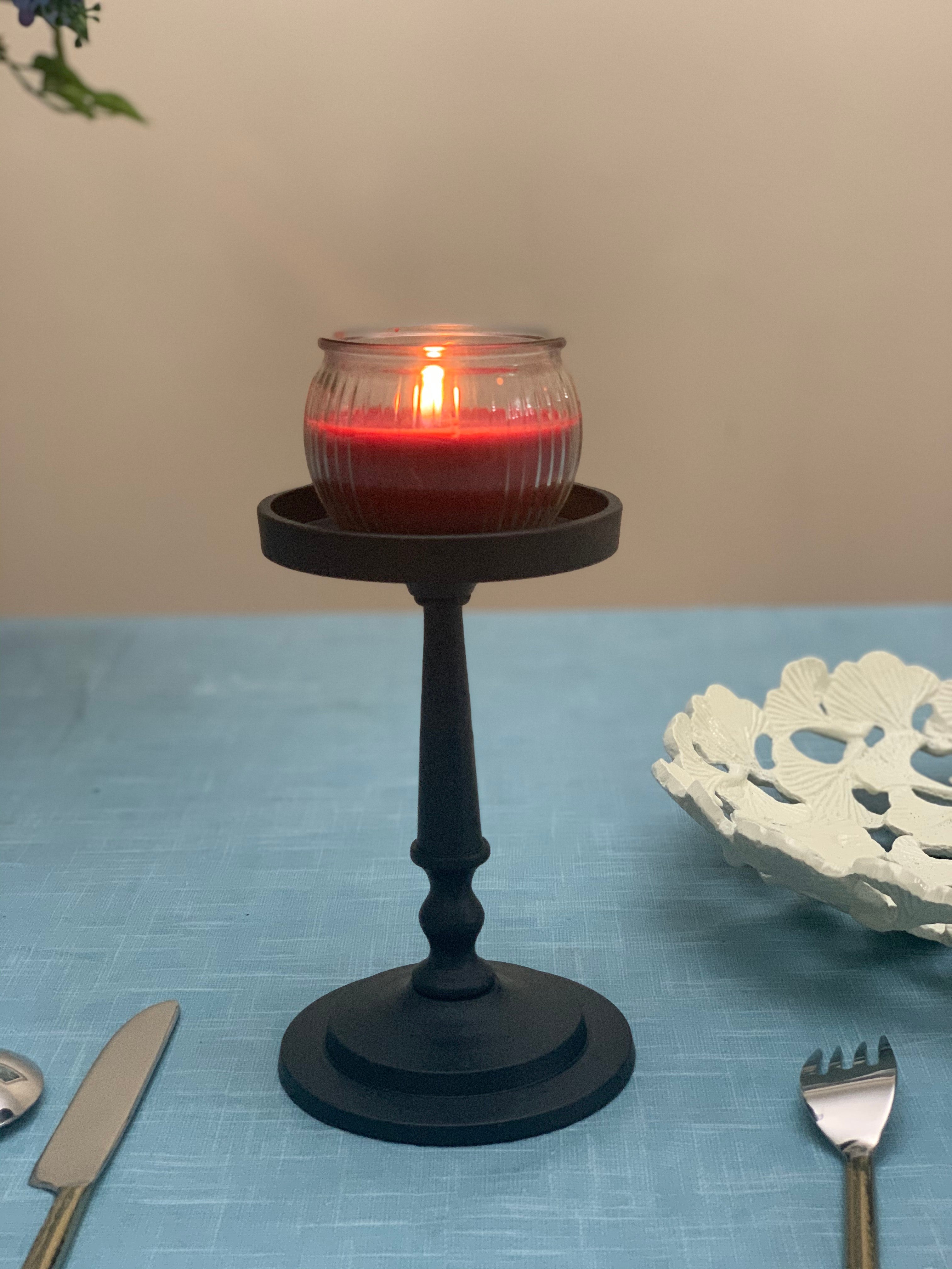 Vibhsa Pillar Candle Holder - Matte Black (7