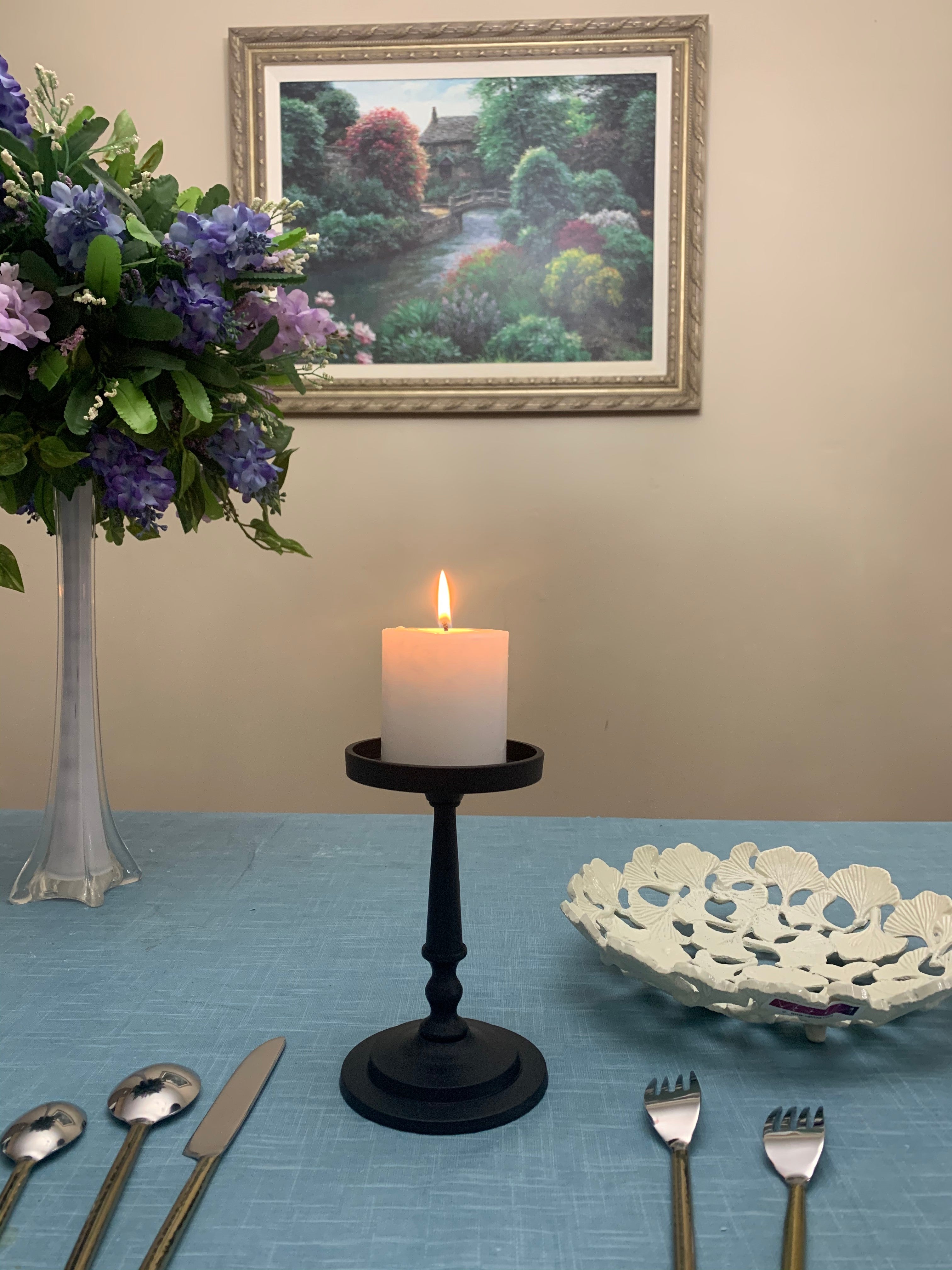Vibhsa Pillar Candle Holder - Matte Black (7