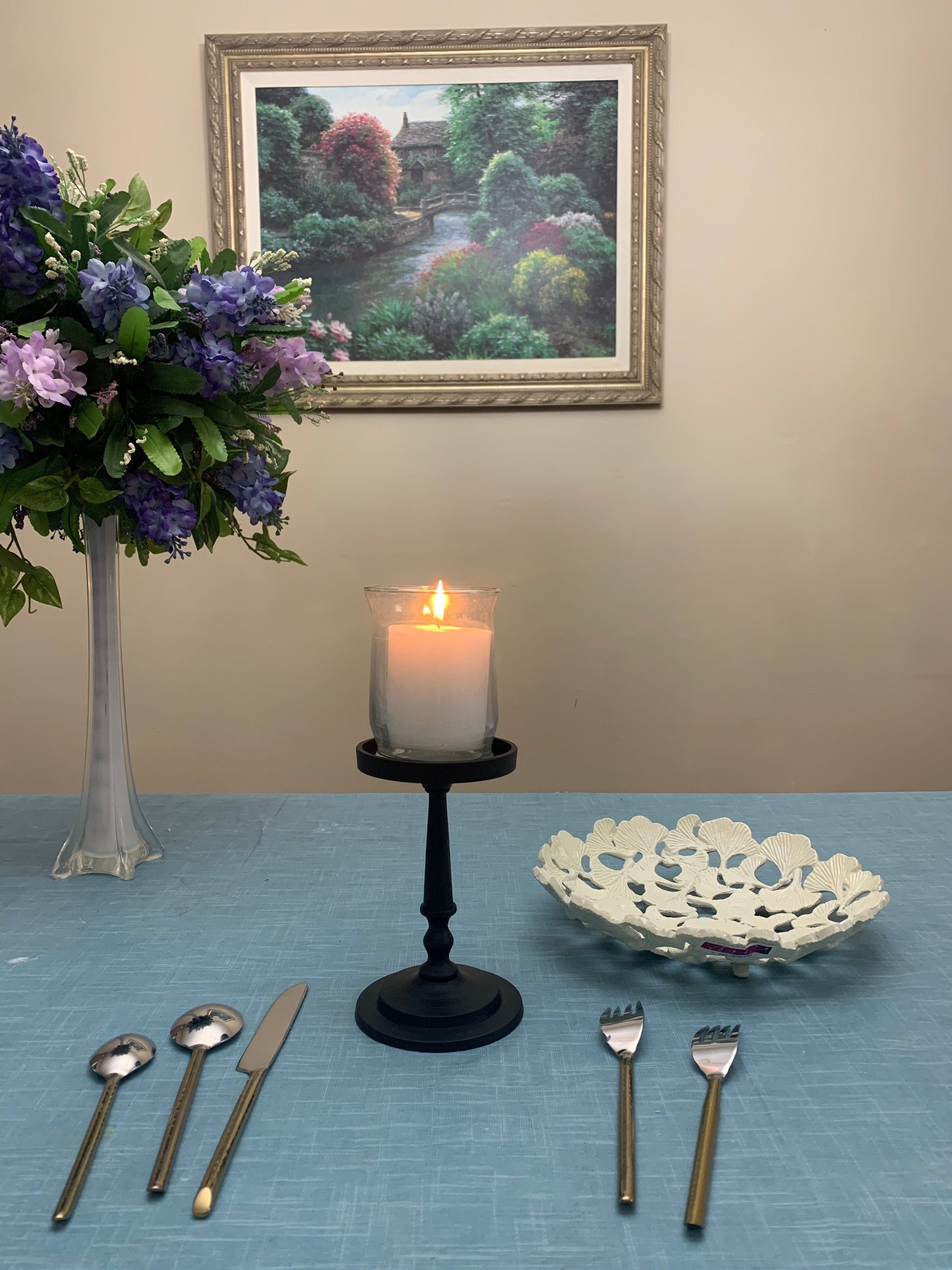 Vibhsa Pillar Candle Holder - Matte Black (7