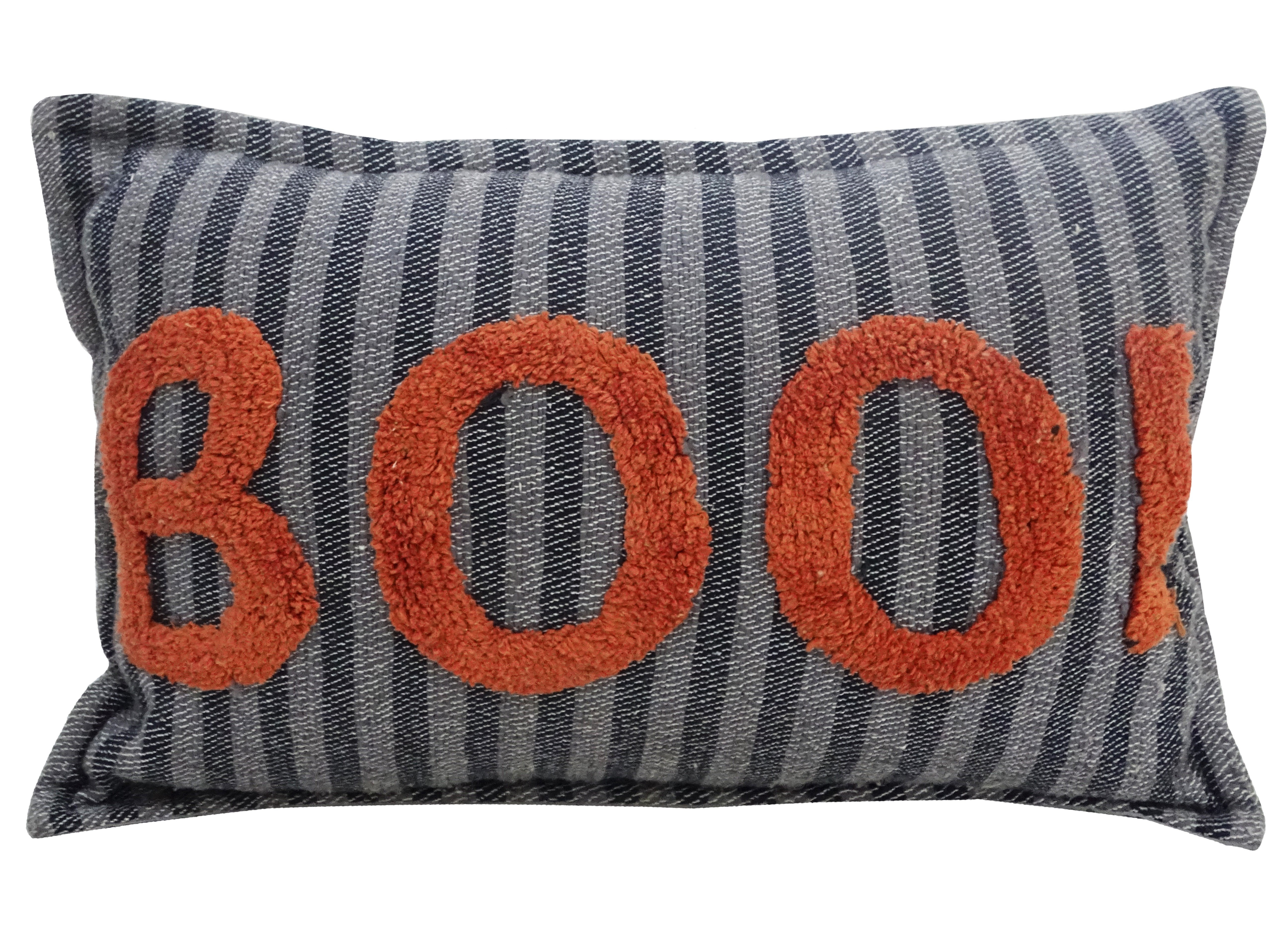 Halloween Throw Pillow Texted BOO! 14