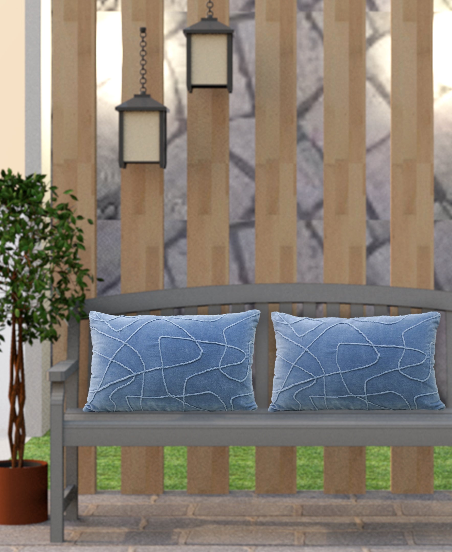 Linden Solid Velvet Embroidered Decorative Pillow 14