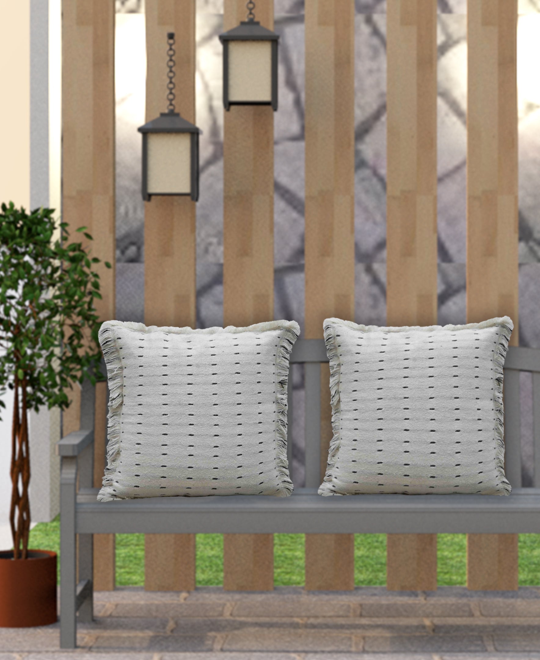 Layered Handwoven Super Soft Decorative Pillow, 20