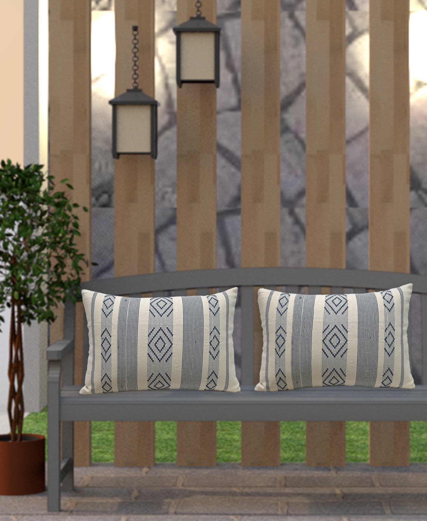 Jacquard Woven Decorative Throw Pillow, 14''X 20