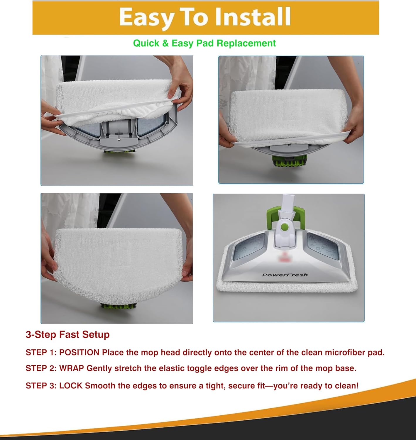 Topvacuumparts Steam Mop Pads and Water Tank Compatible with Bissell PowerFresh 1940 Series 19402 19408 19409 1940F 1940Q 1940T 19405 #5938,2038412
