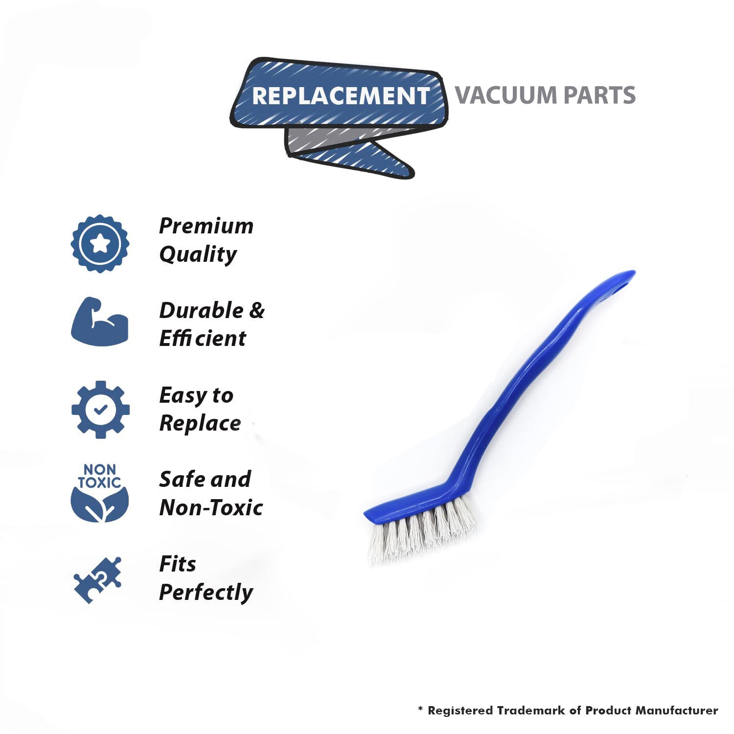 Topvacuumparts Replacement For Clean Eez V-Shaped Handheld Grout Brush # Compare to part 8158