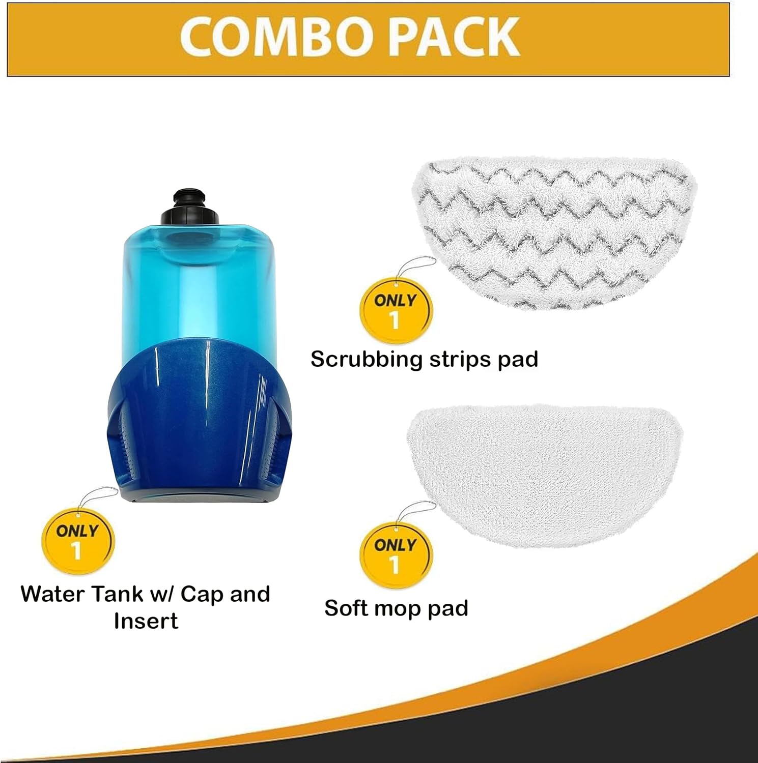 Topvacuumparts Steam Mop Pads and Water Tank Compatible with Bissell PowerFresh 1940 Series 19402 19408 19409 1940F 1940Q 1940T 19405 #5938,2038412