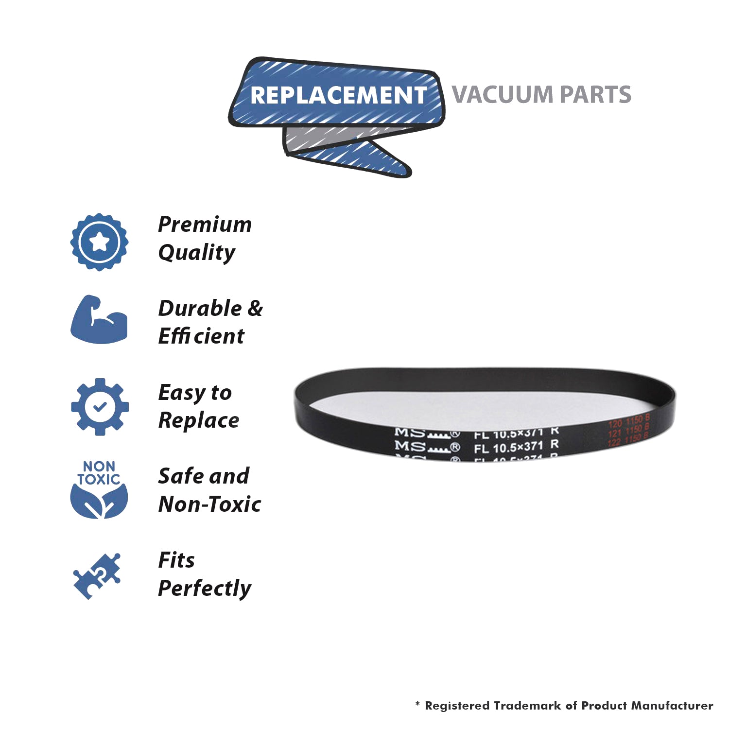 Topvacuumparts Replacement Part For Vacuum Cleaner Belt Oreck Upright Part # compare to part 83002 01
