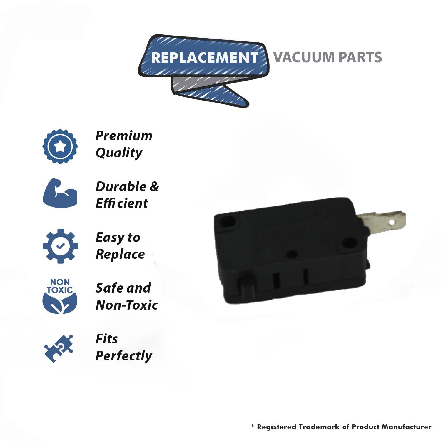 Topvacuumparts Replacement Part For Vacuum Cleaner Power Button SwitchOreck Part # compare to part 83071-01