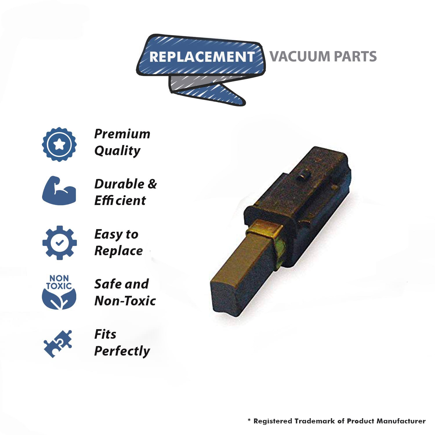Topvacuumparts Replacement Part For Ametek Vacuum Cleaner 120 Volt AC Motor Carbon Brush # compare to part 833326-51