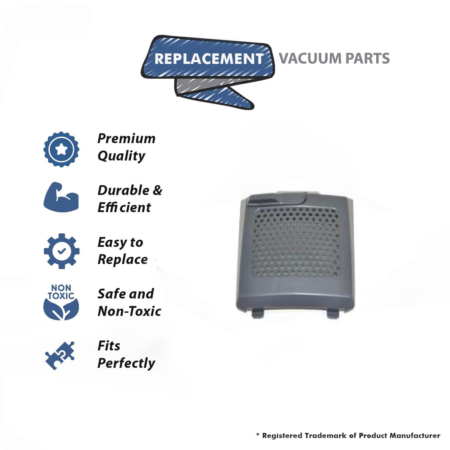 Topvacuumparts (2) Exhaust Filter Door Replacement Part For Proteam Pro 10, Backpack Vaccum Cleaner (2 Pack) # compare to part 841708