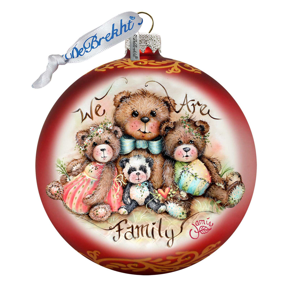 We Are the Family Bears Glass Ornament by Jamie Mills-Price - Christmas Decor - 71207-7703